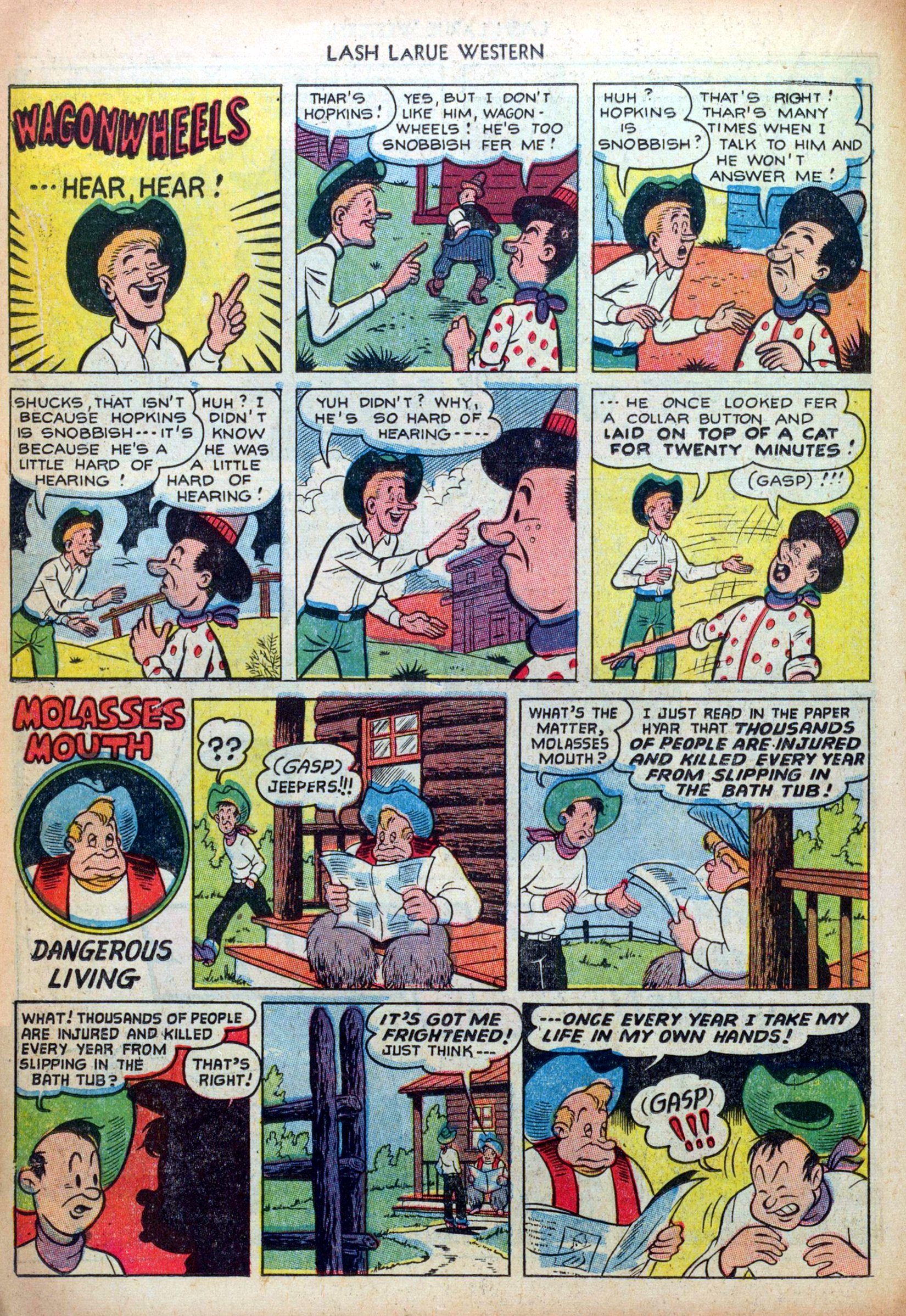 Read online Lash Larue Western (1949) comic -  Issue #38 - 14