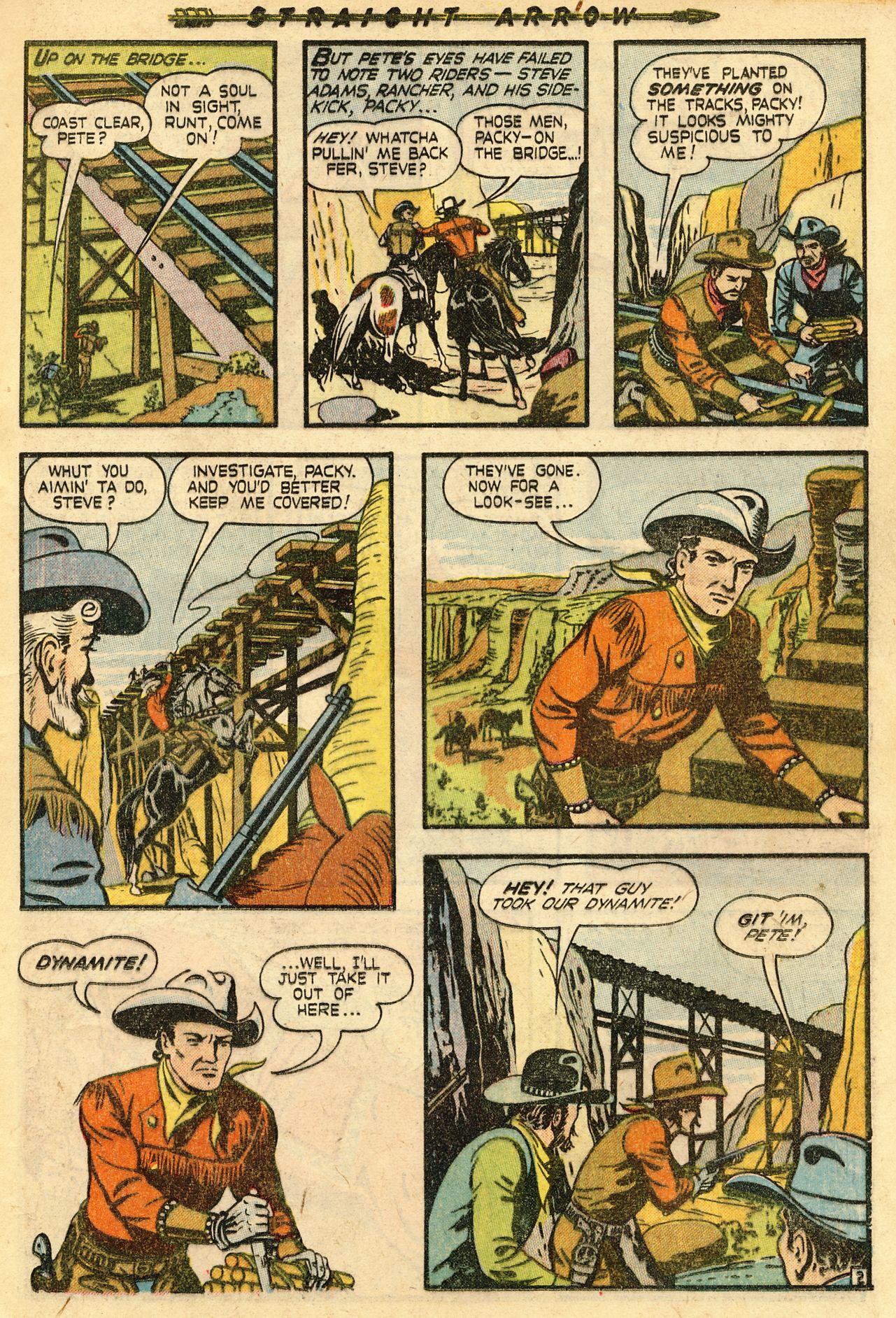 Read online Straight Arrow comic -  Issue #8 - 13