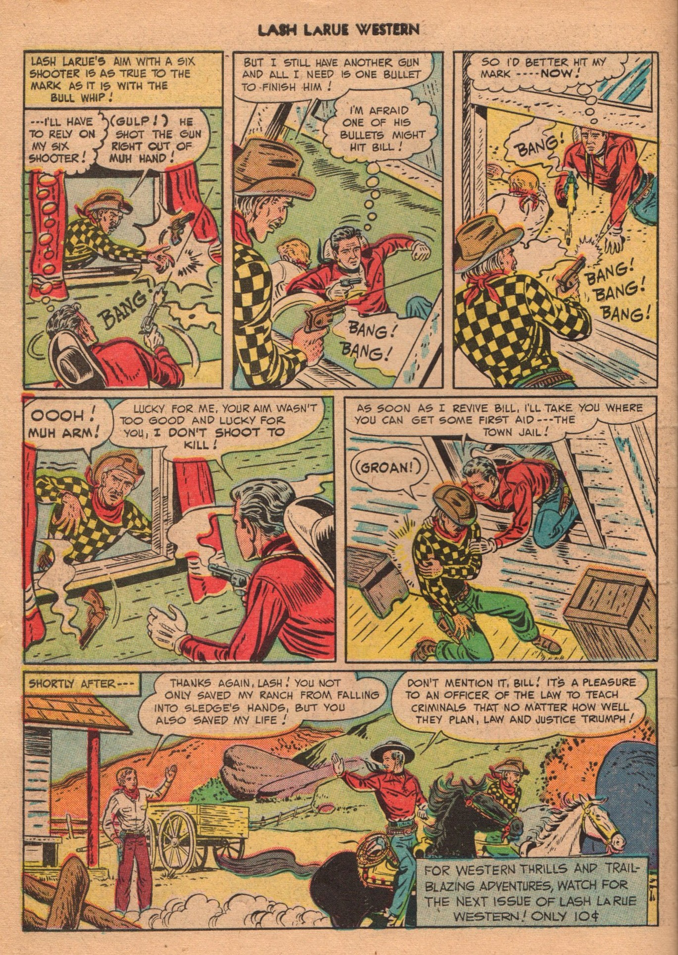 Read online Lash Larue Western (1949) comic -  Issue #1 - 34