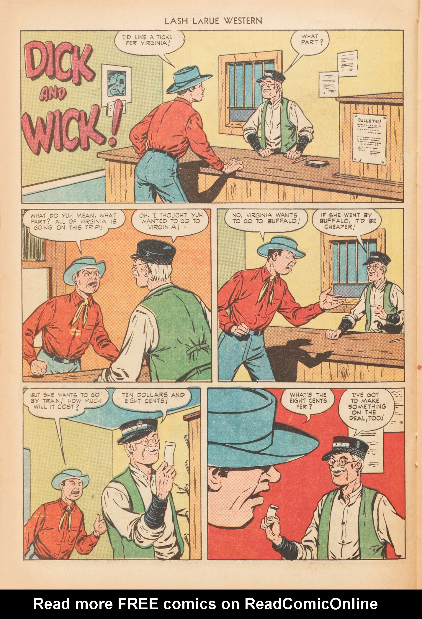 Read online Lash Larue Western (1949) comic -  Issue #10 - 36