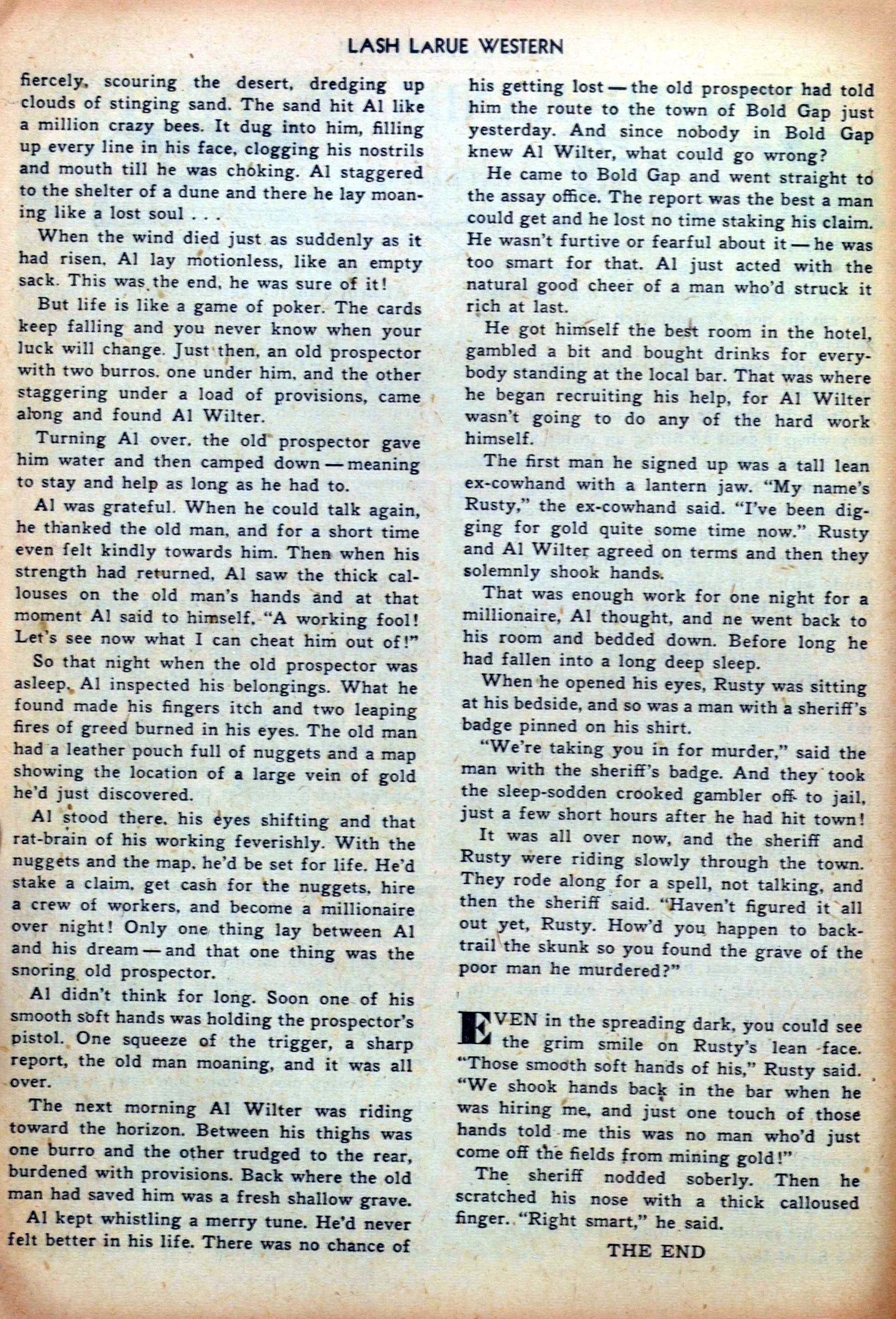 Read online Lash Larue Western (1949) comic -  Issue #35 - 12