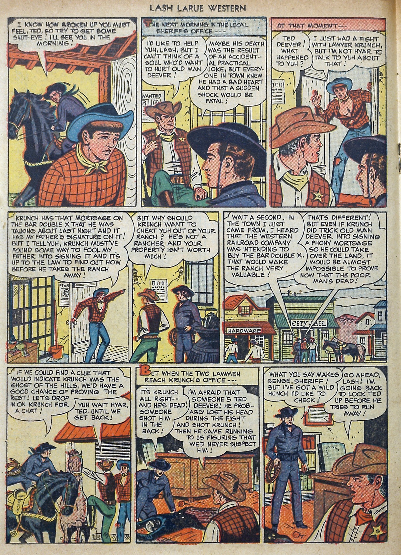 Read online Lash Larue Western (1949) comic -  Issue #3 - 18