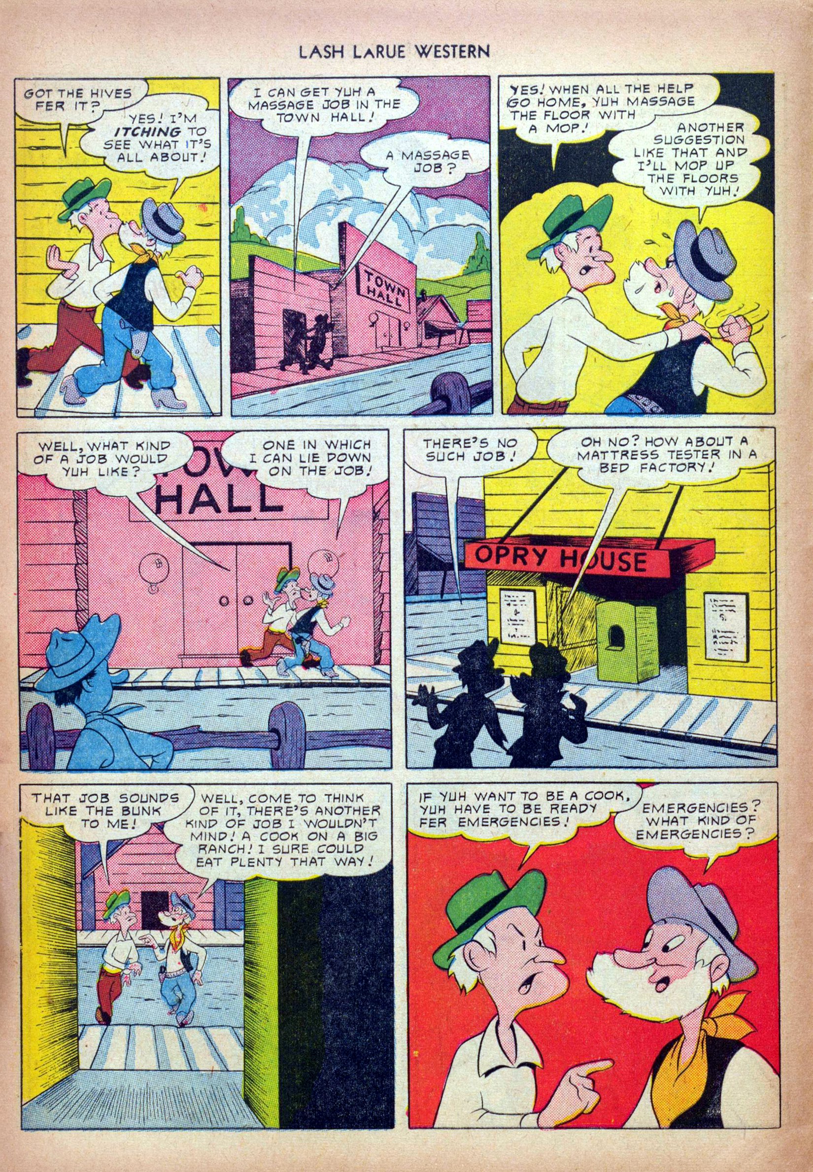 Read online Lash Larue Western (1949) comic -  Issue #13 - 14