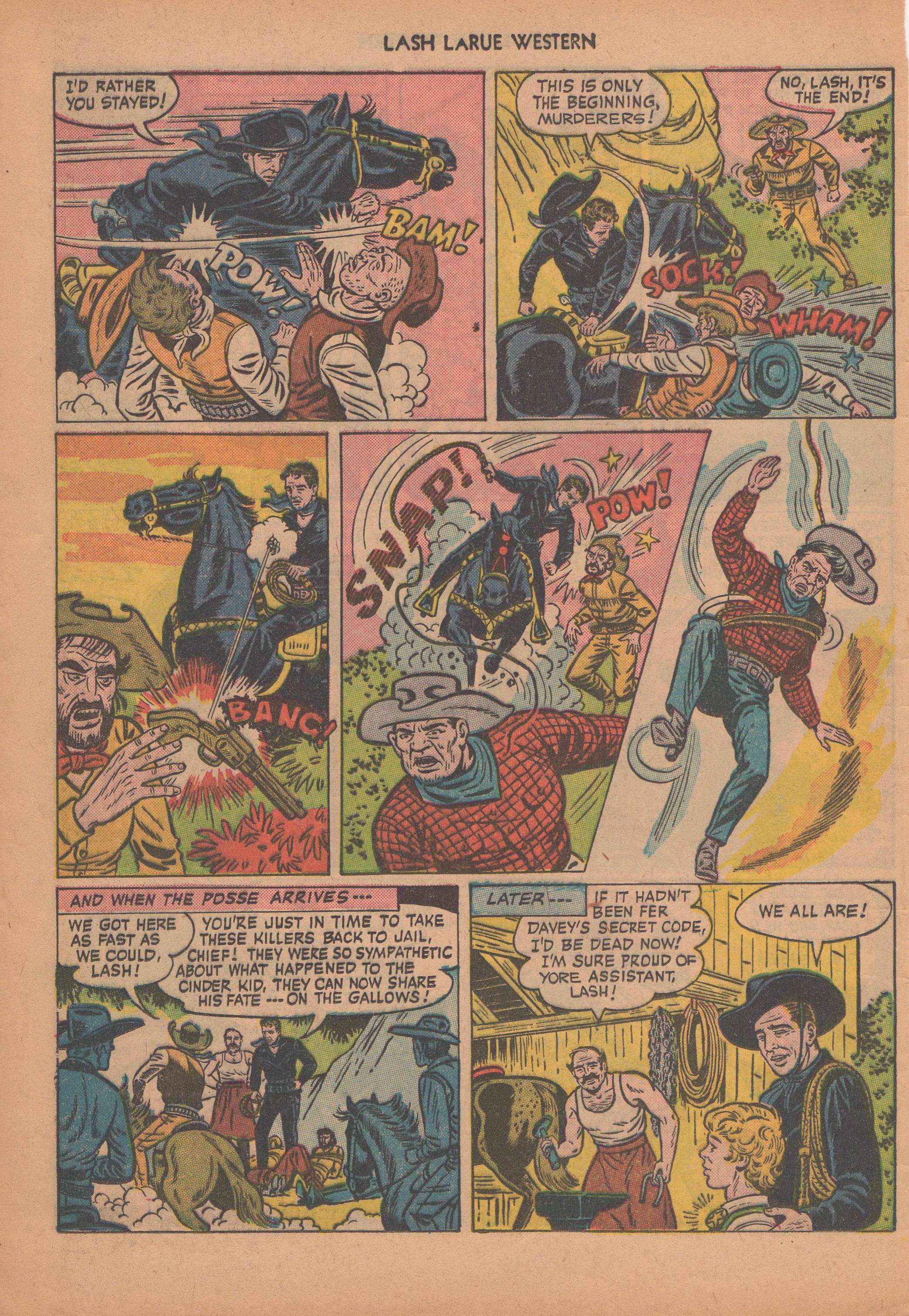 Read online Lash Larue Western (1949) comic -  Issue #14 - 13