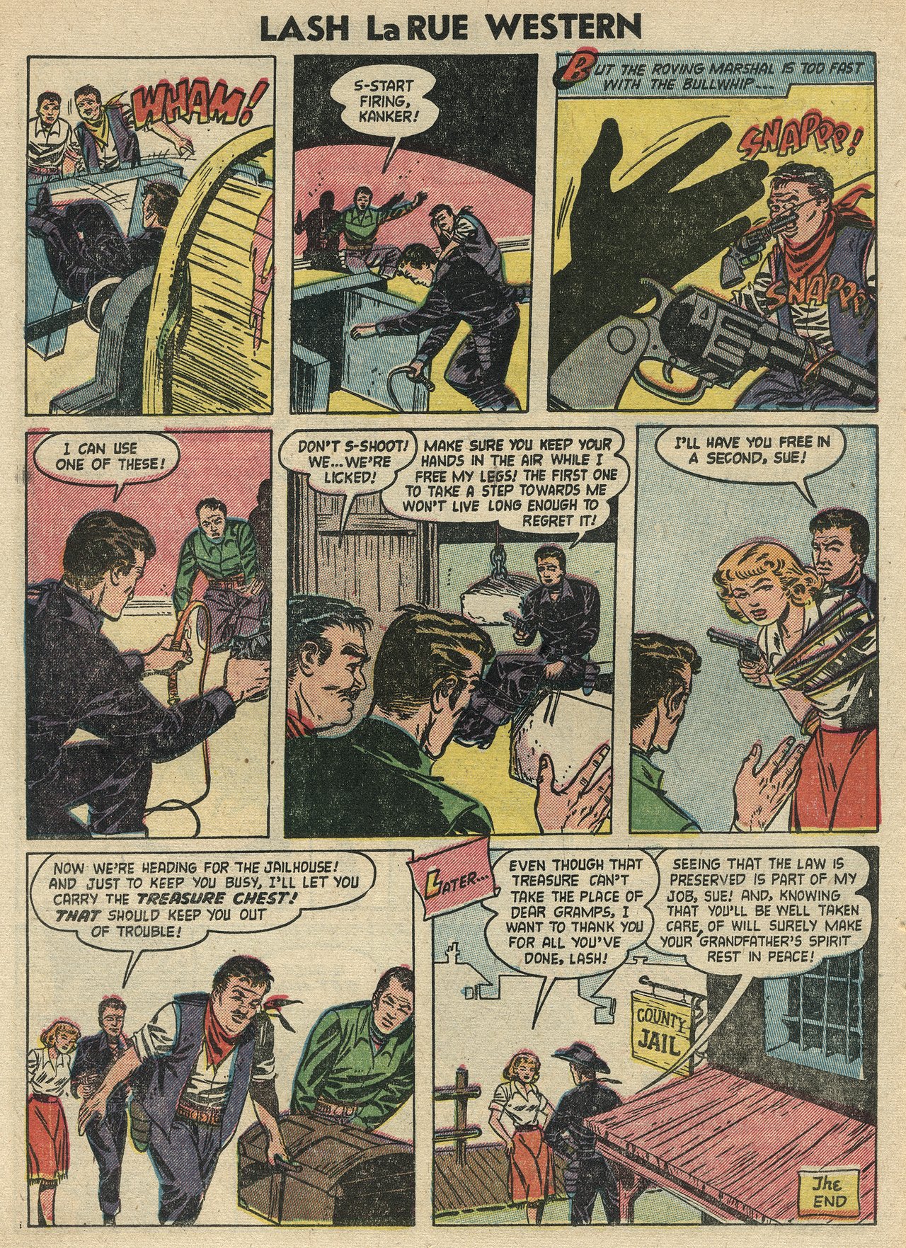 Read online Lash Larue Western (1949) comic -  Issue #47 - 14
