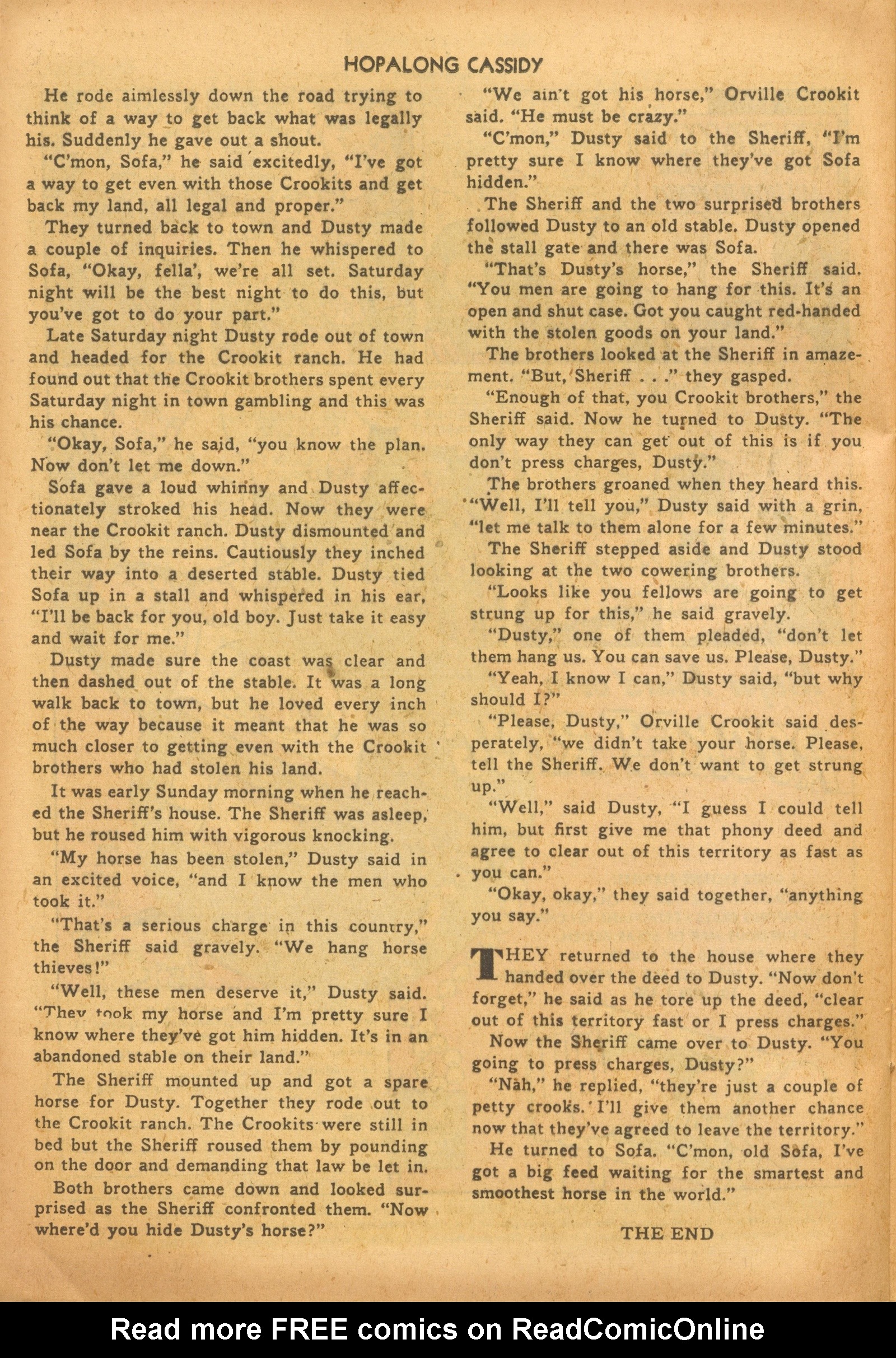 Read online Hopalong Cassidy comic -  Issue #69 - 24