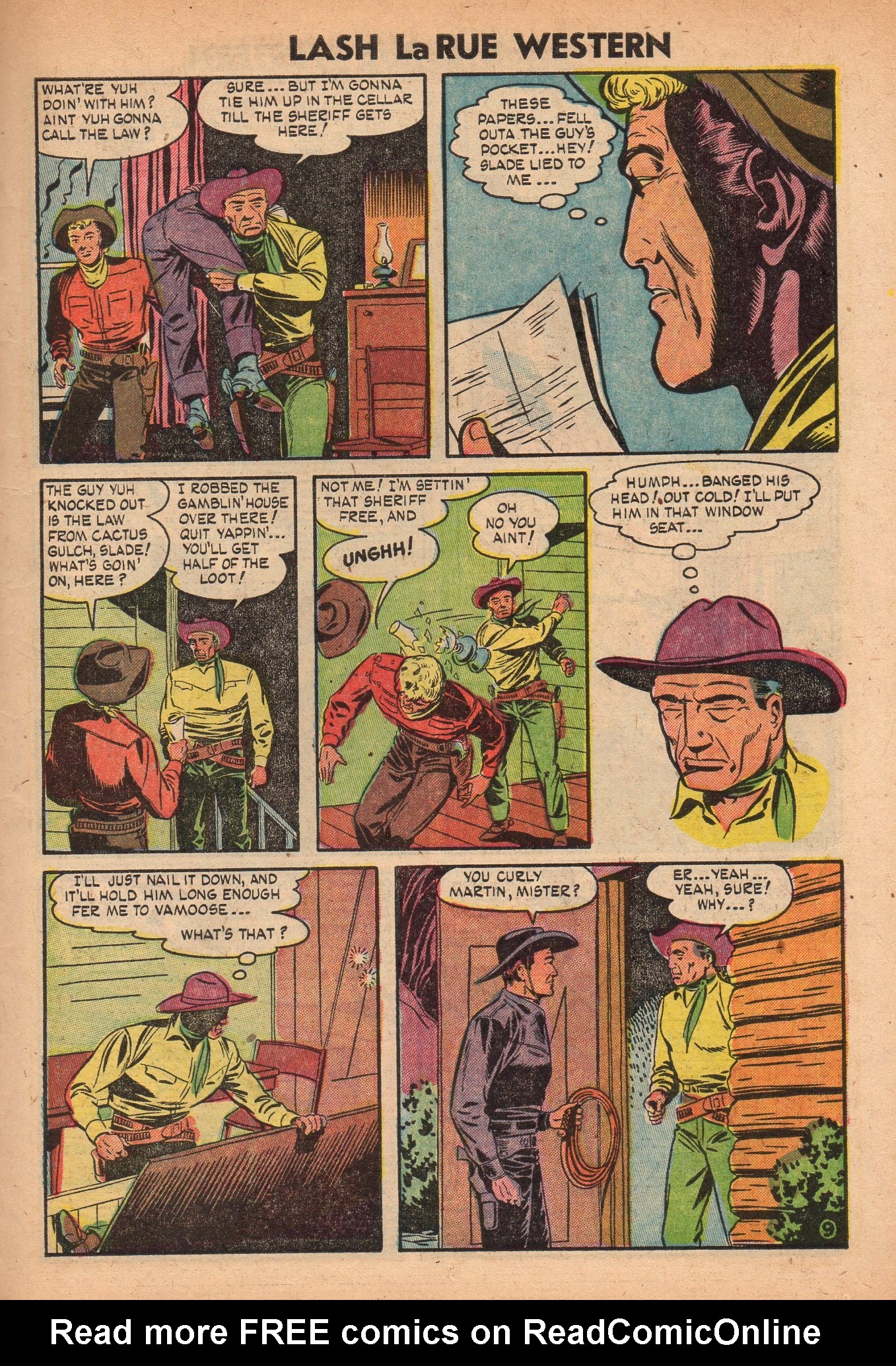 Read online Lash Larue Western (1949) comic -  Issue #49 - 11