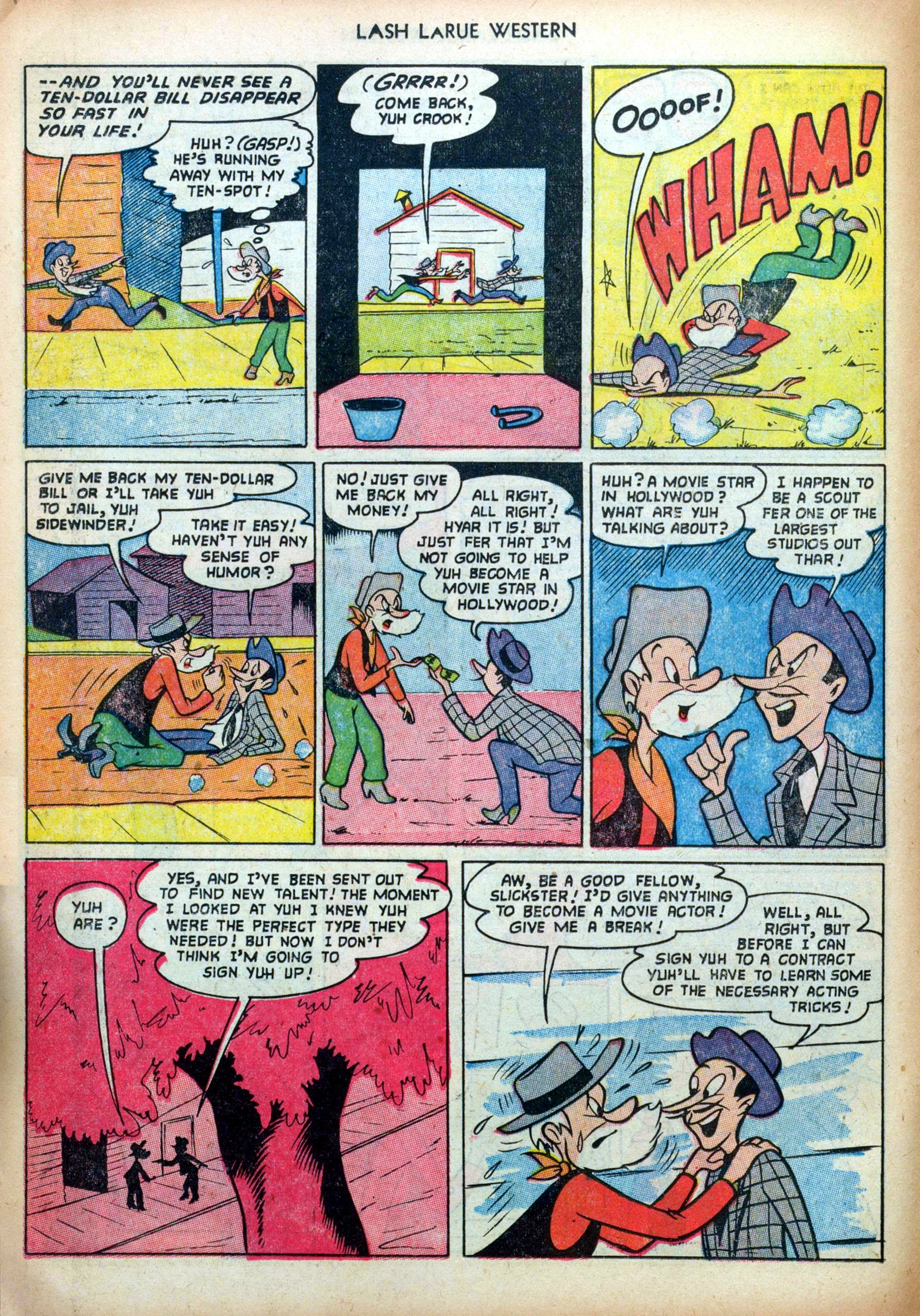 Read online Lash Larue Western (1949) comic -  Issue #35 - 14
