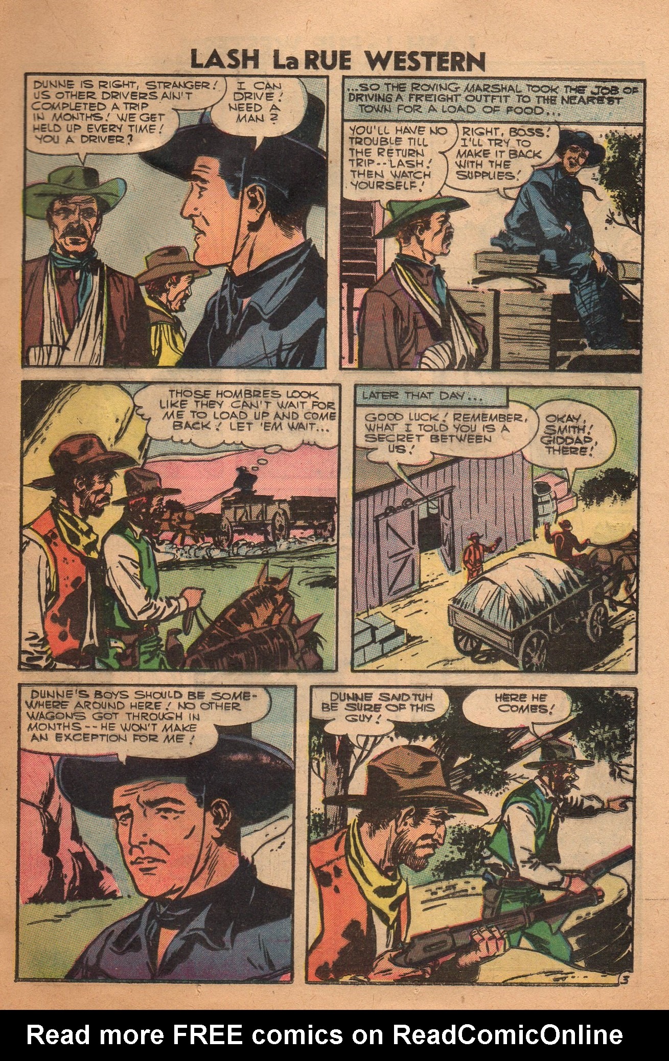 Read online Lash Larue Western (1949) comic -  Issue #62 - 13