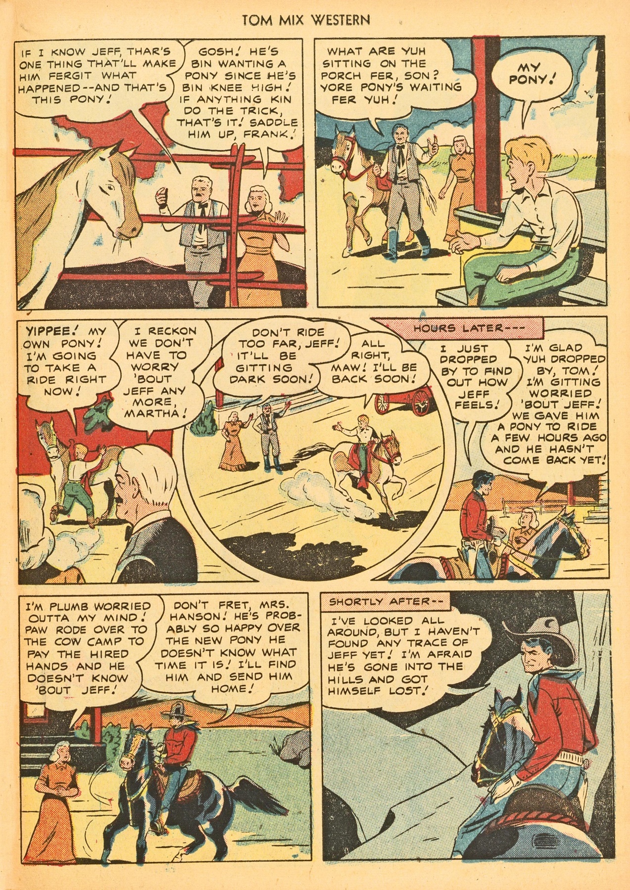 Read online Tom Mix Western (1948) comic -  Issue #21 - 35