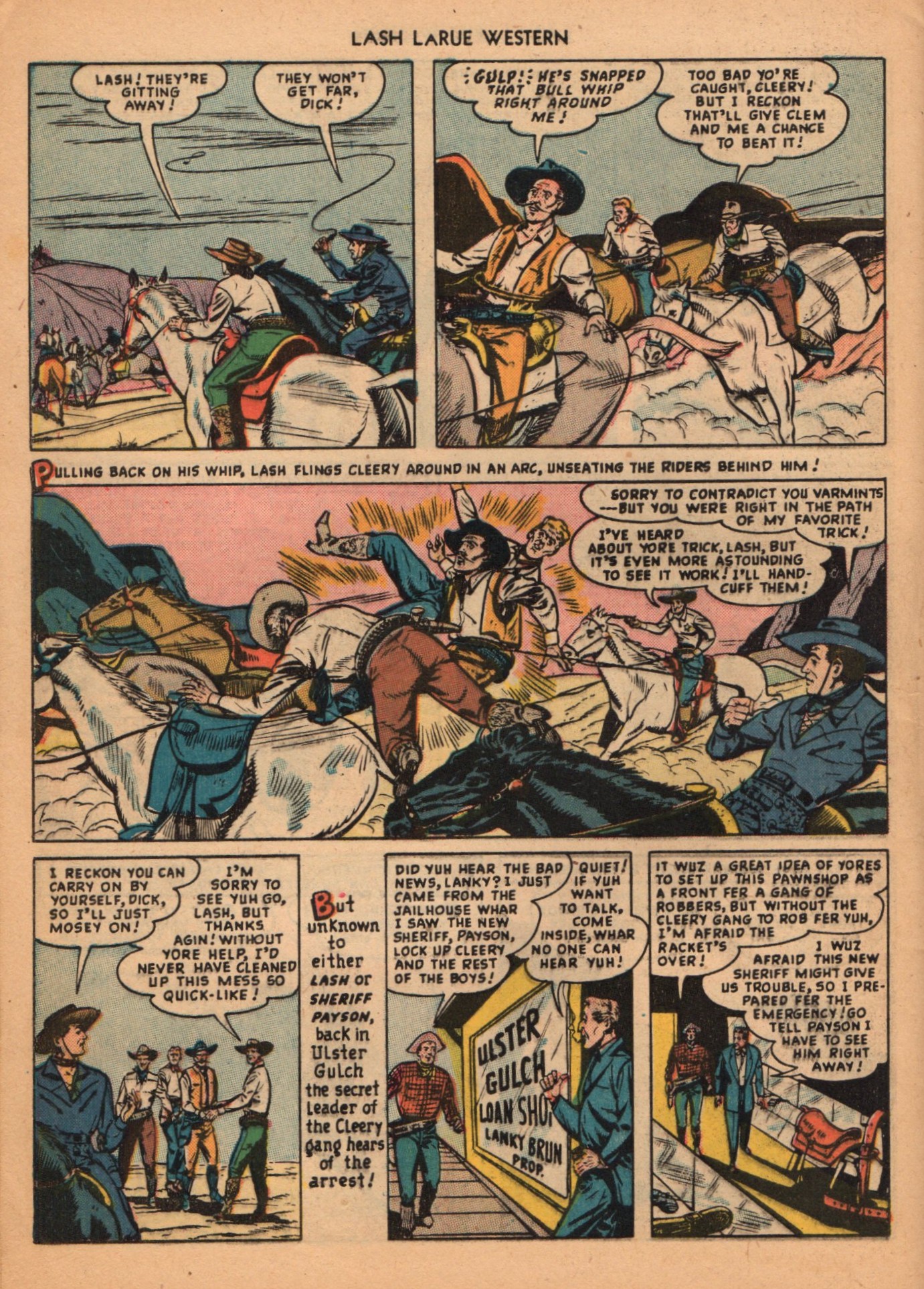 Read online Lash Larue Western (1949) comic -  Issue #2 - 28