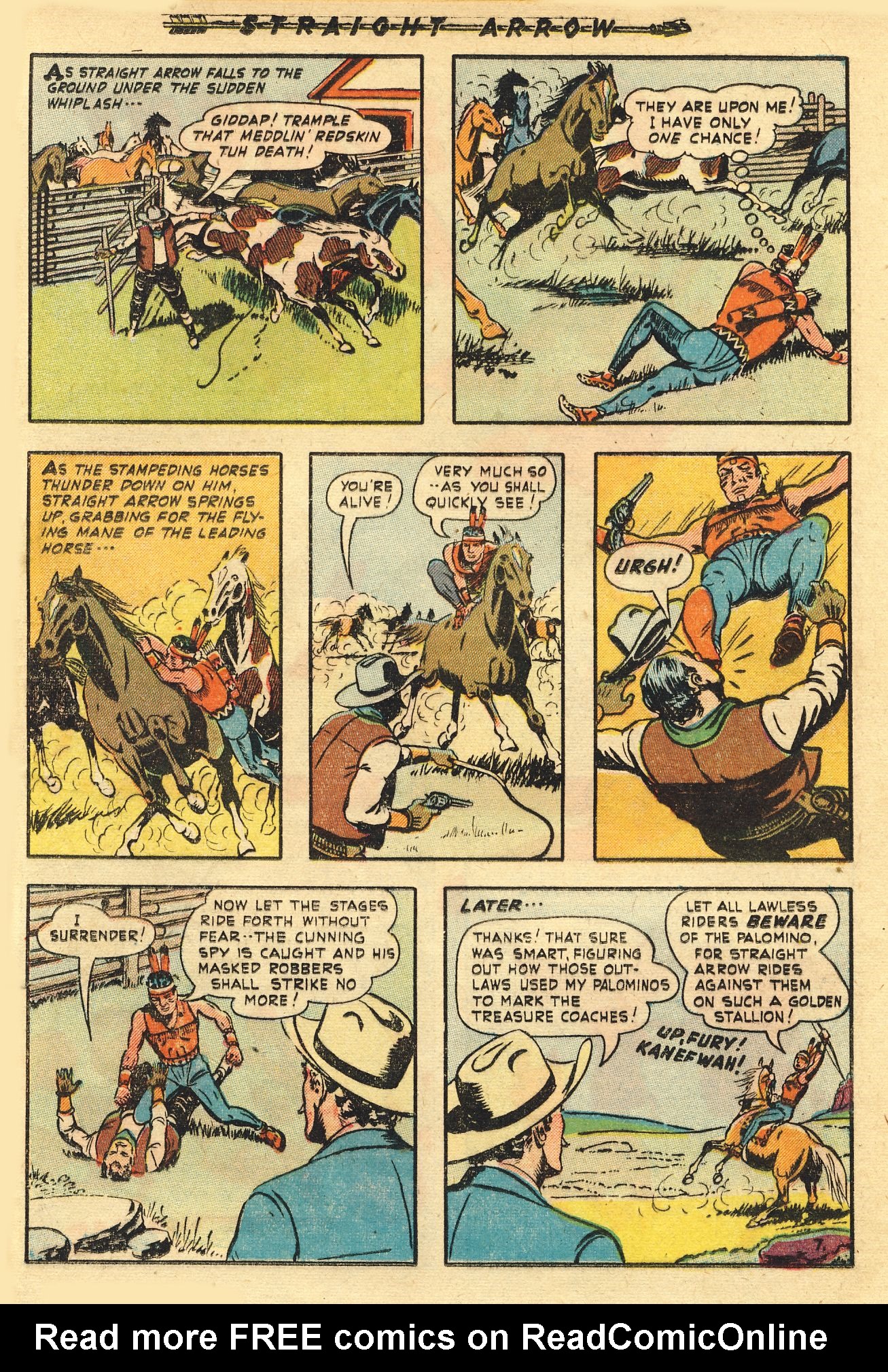 Read online Straight Arrow comic -  Issue #12 - 25