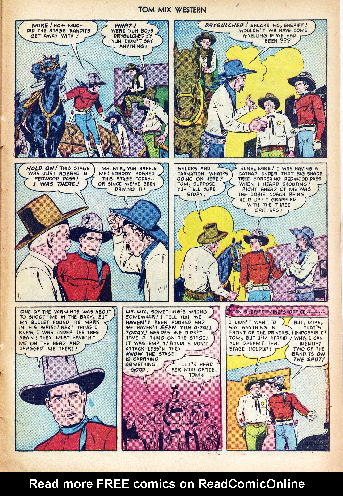 Read online Tom Mix Western (1948) comic -  Issue #42 - 45