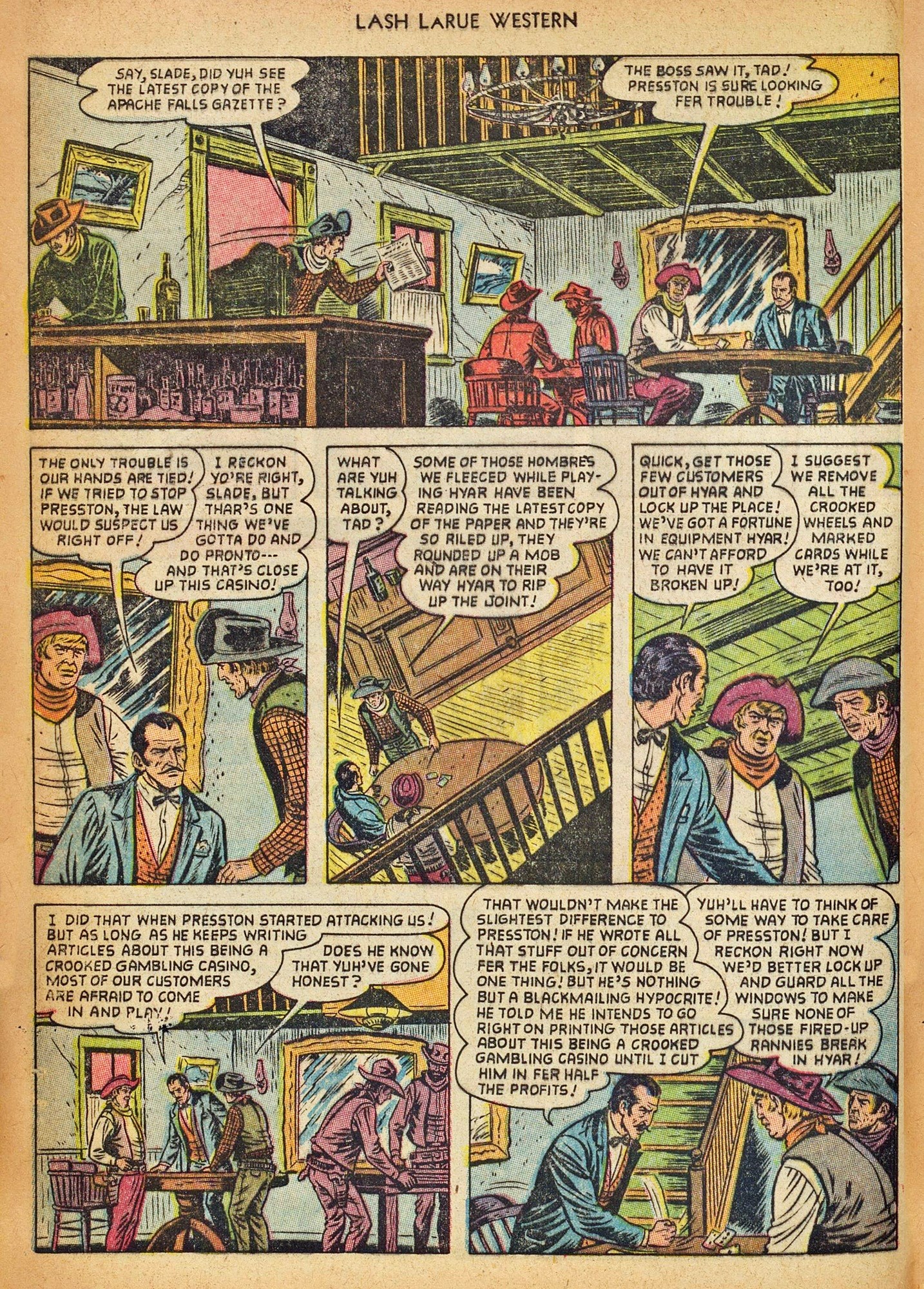Read online Lash Larue Western (1949) comic -  Issue #42 - 8