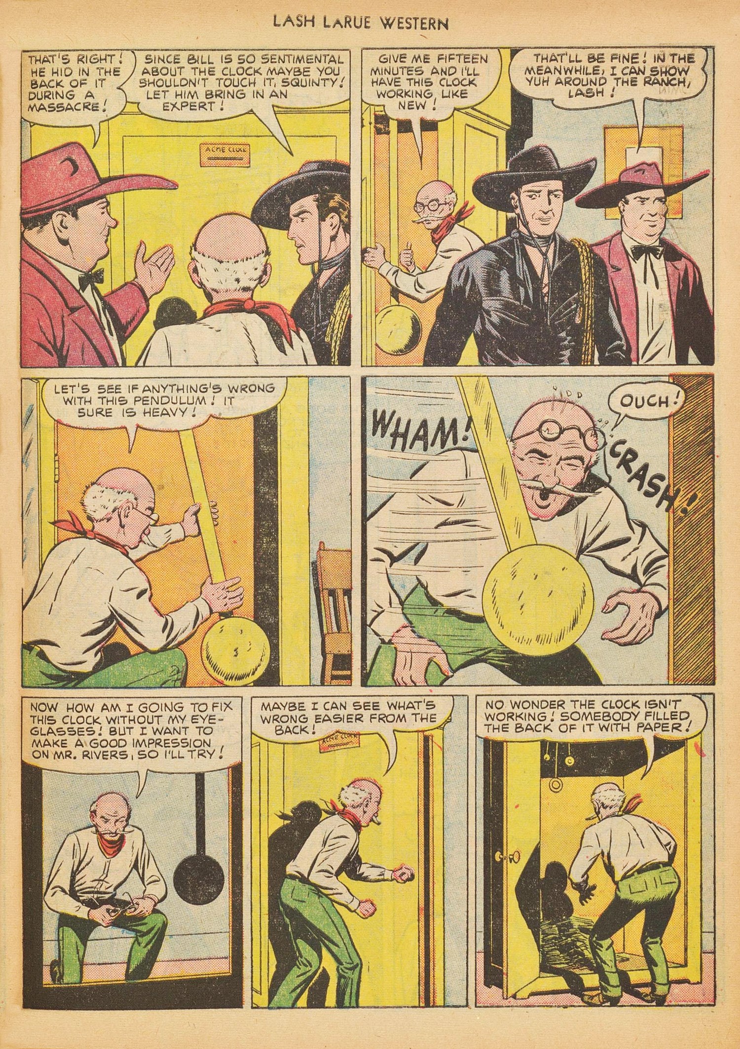 Read online Lash Larue Western (1949) comic -  Issue #17 - 29