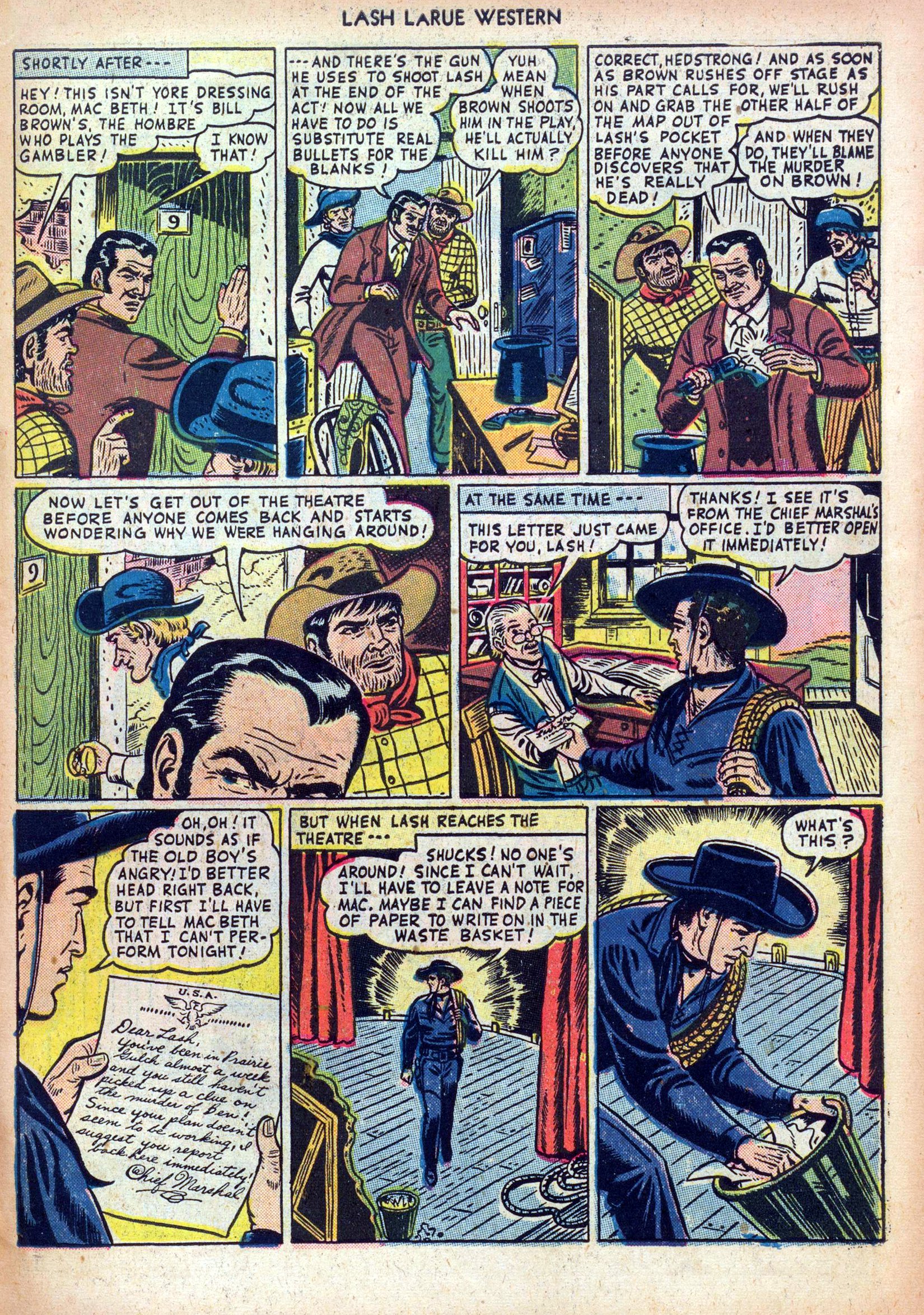 Read online Lash Larue Western (1949) comic -  Issue #4 - 31