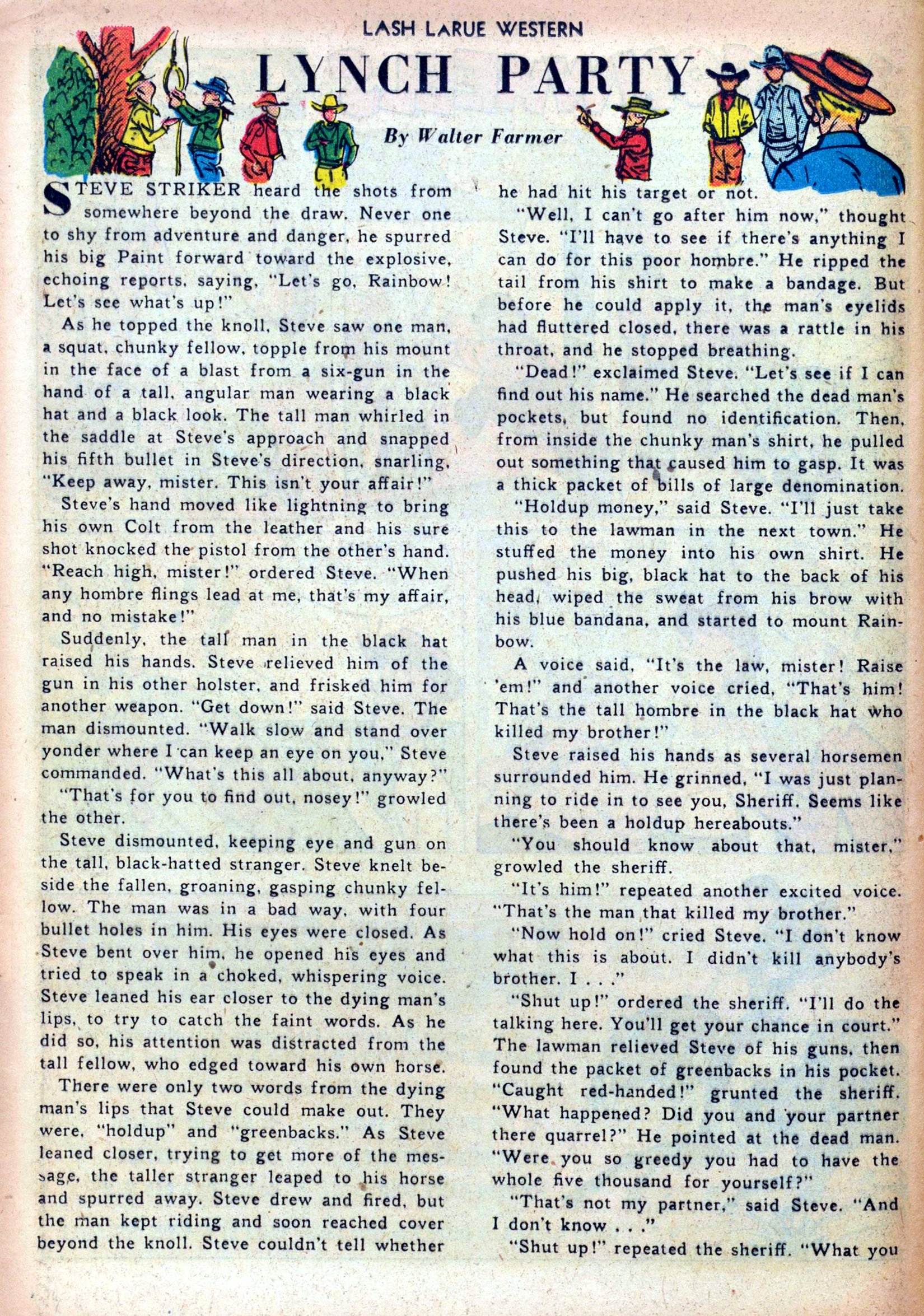 Read online Lash Larue Western (1949) comic -  Issue #19 - 24