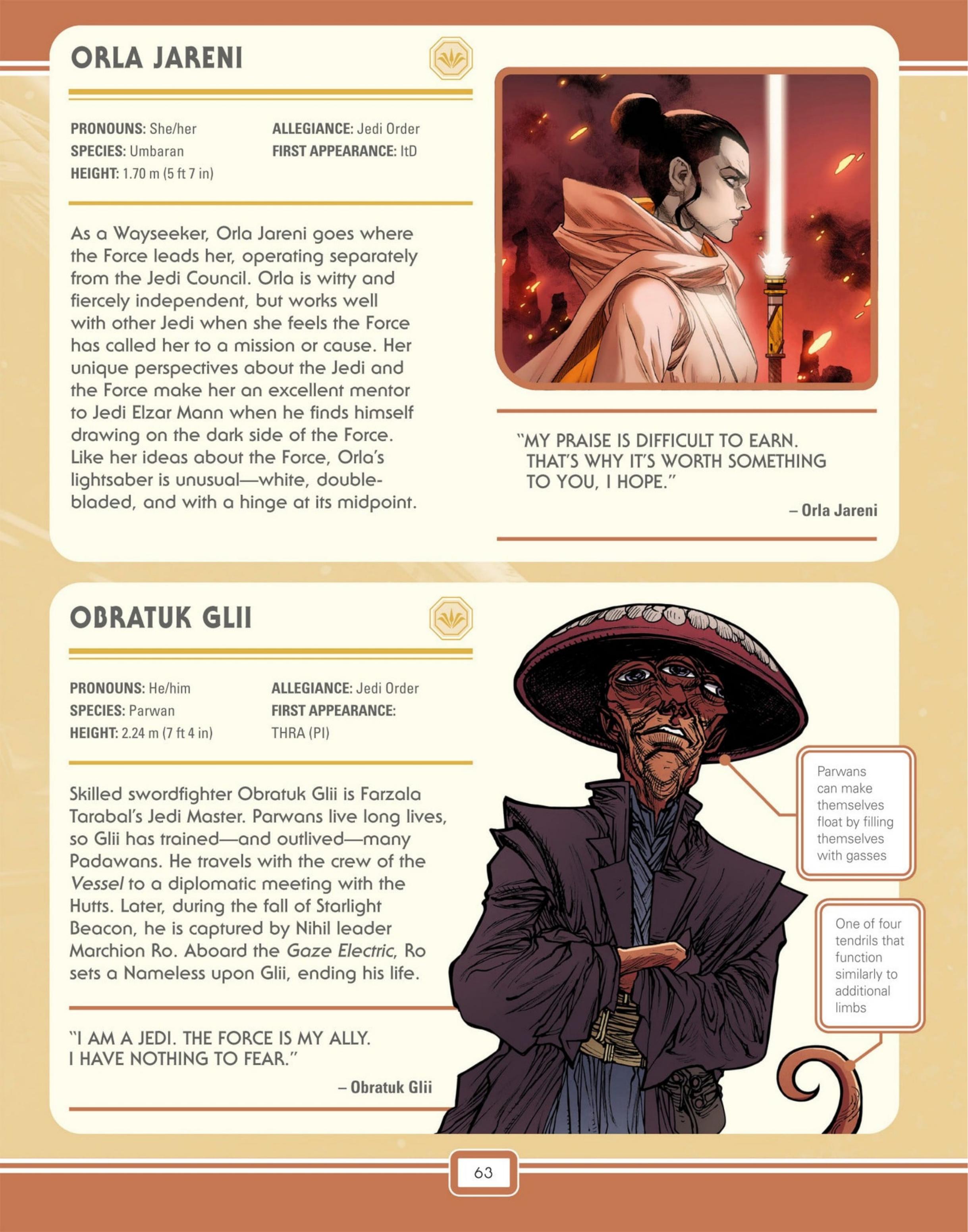 Read online Star Wars: The High Republic Character Encyclopedia comic -  Issue # TPB (Part 1) - 65