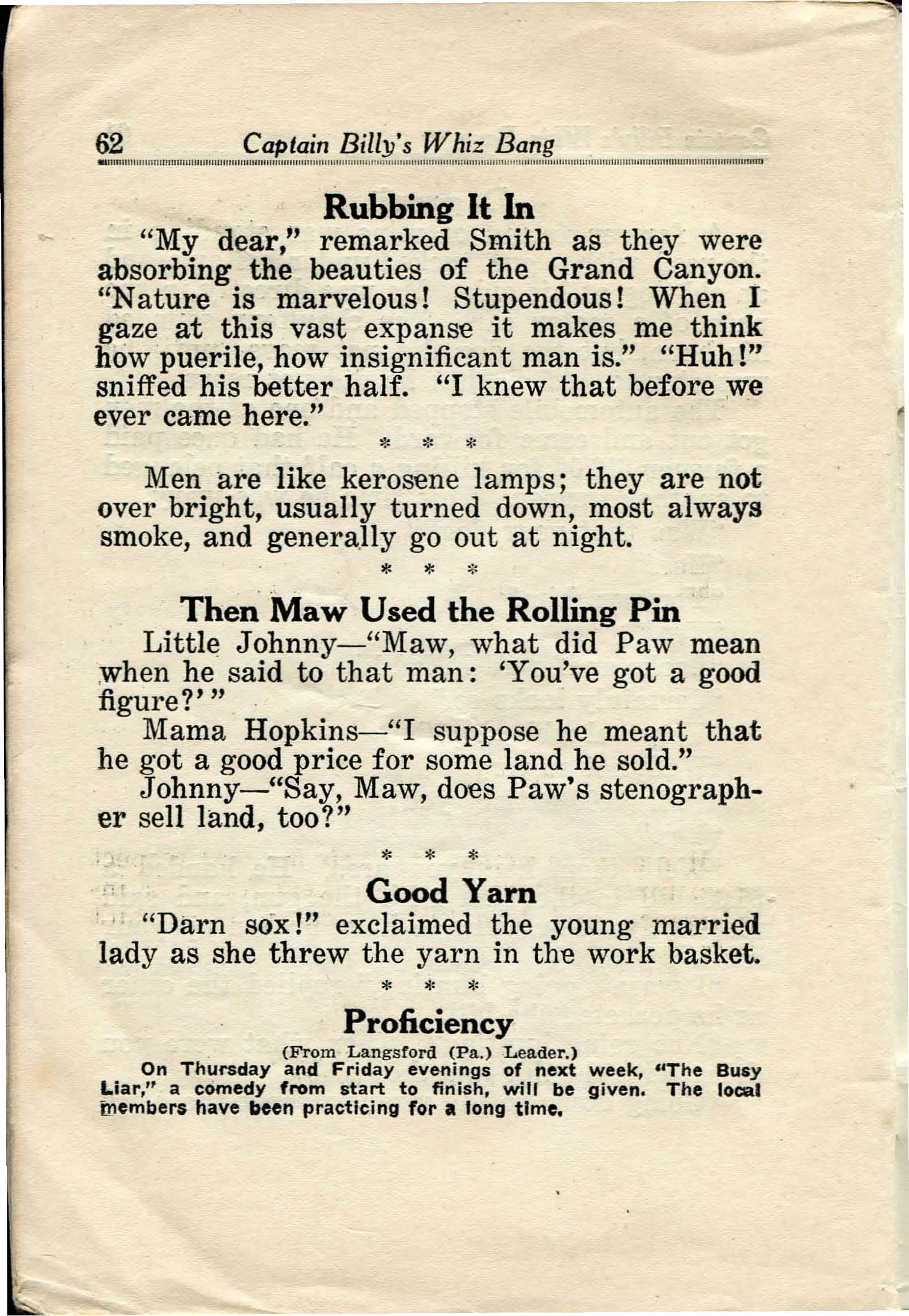 Read online Captain Billy's Whiz Bang comic -  Issue #32 - 63