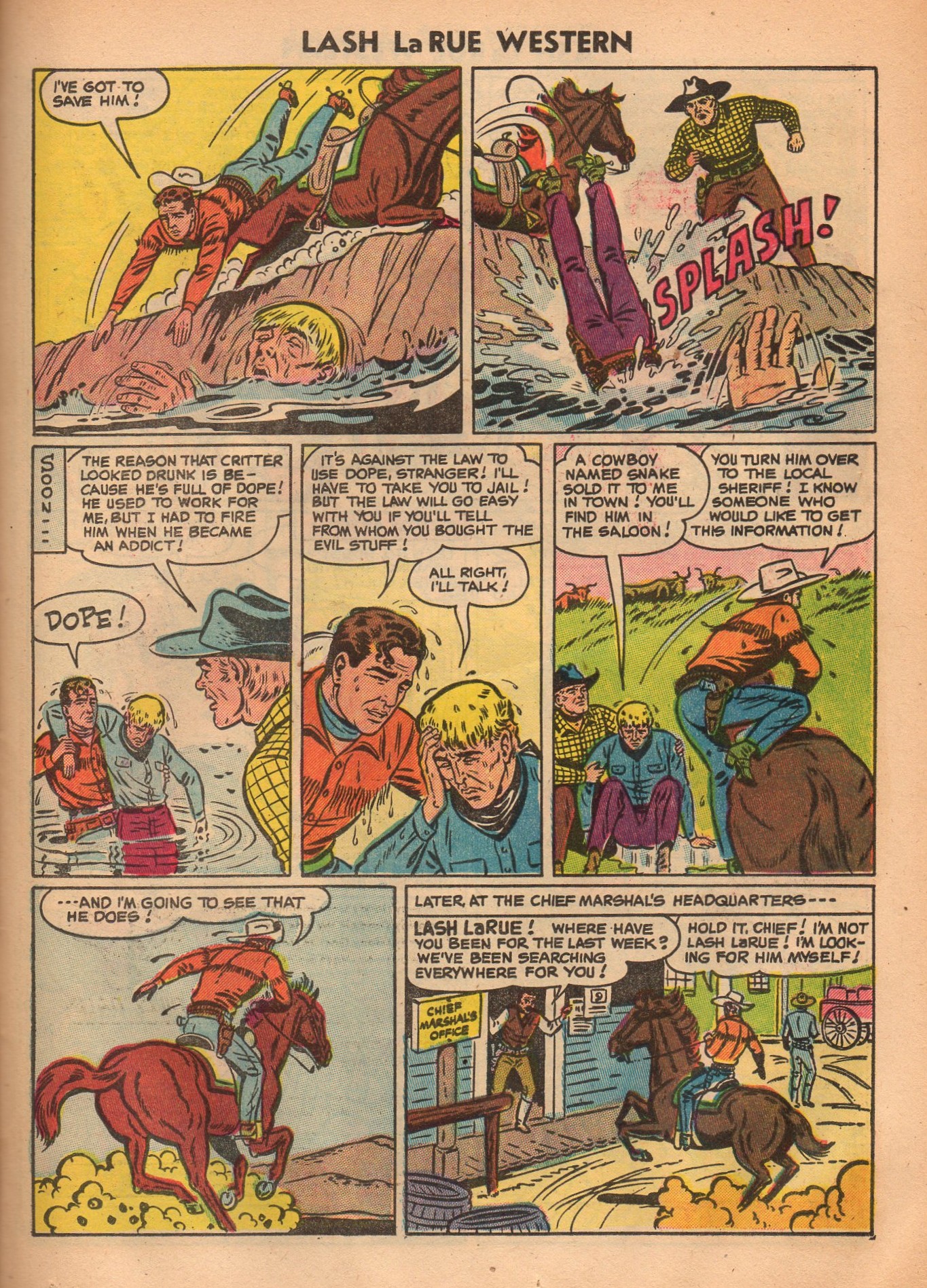 Read online Lash Larue Western (1949) comic -  Issue #52 - 23