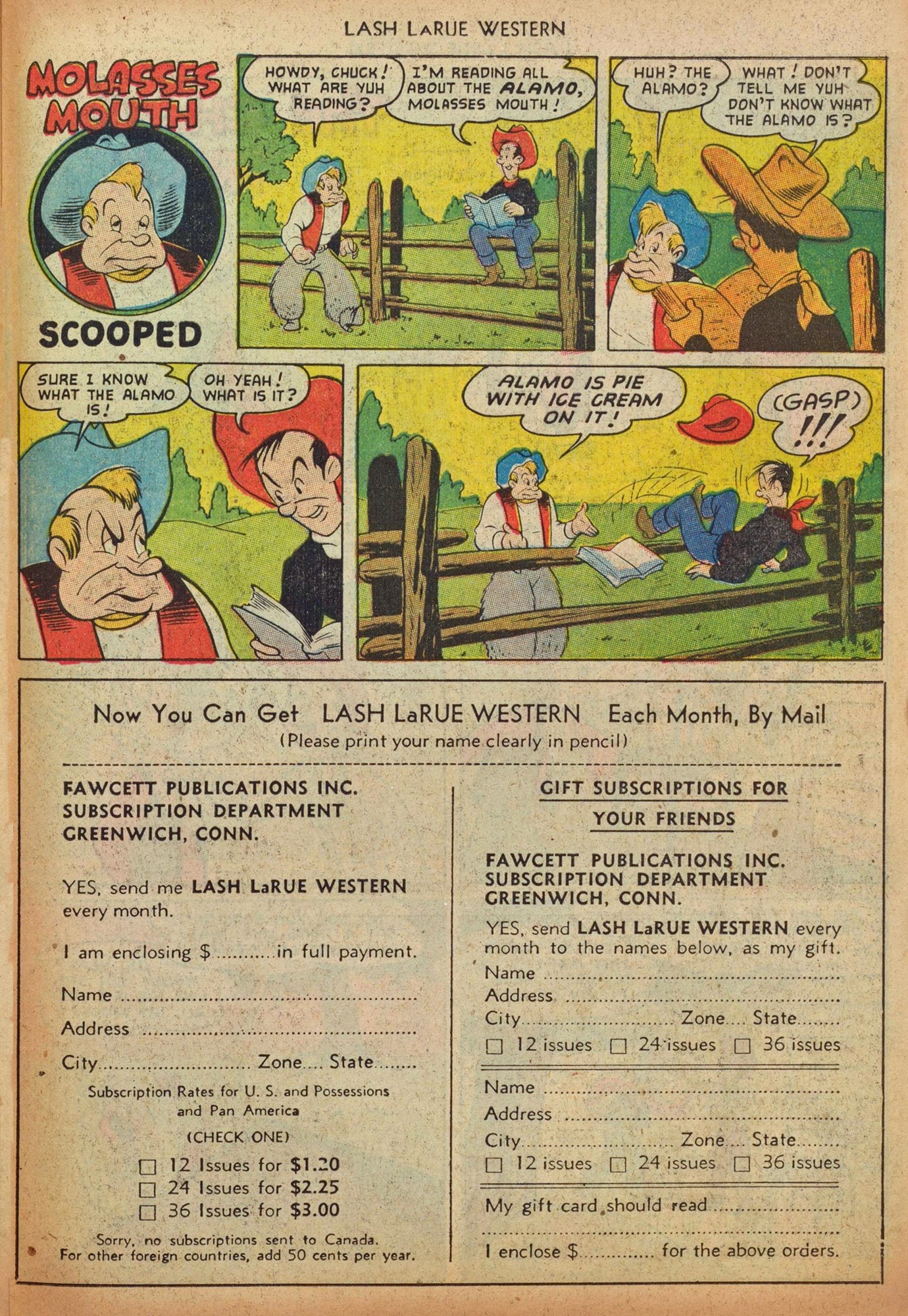 Read online Lash Larue Western (1949) comic -  Issue #37 - 23