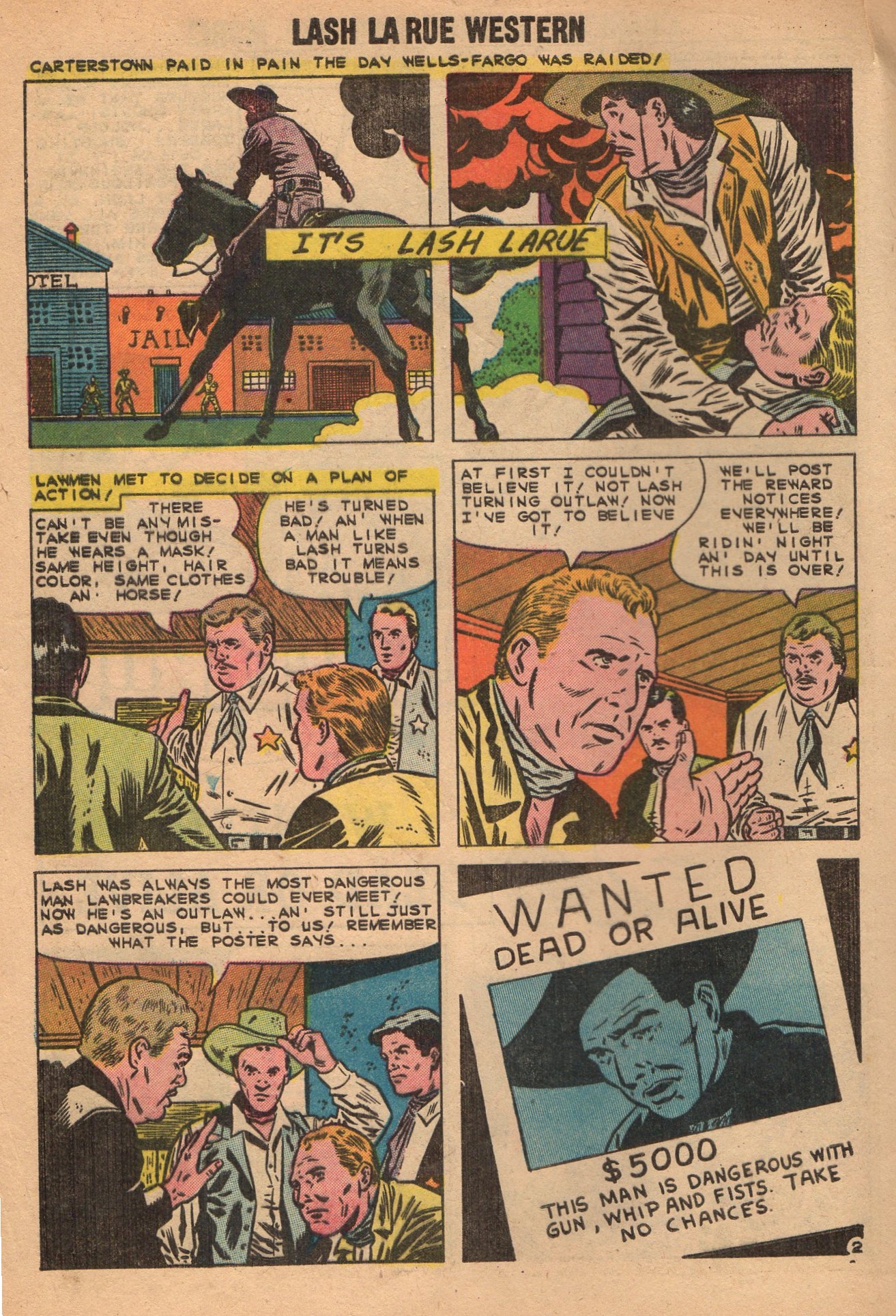 Read online Lash Larue Western (1949) comic -  Issue #76 - 4
