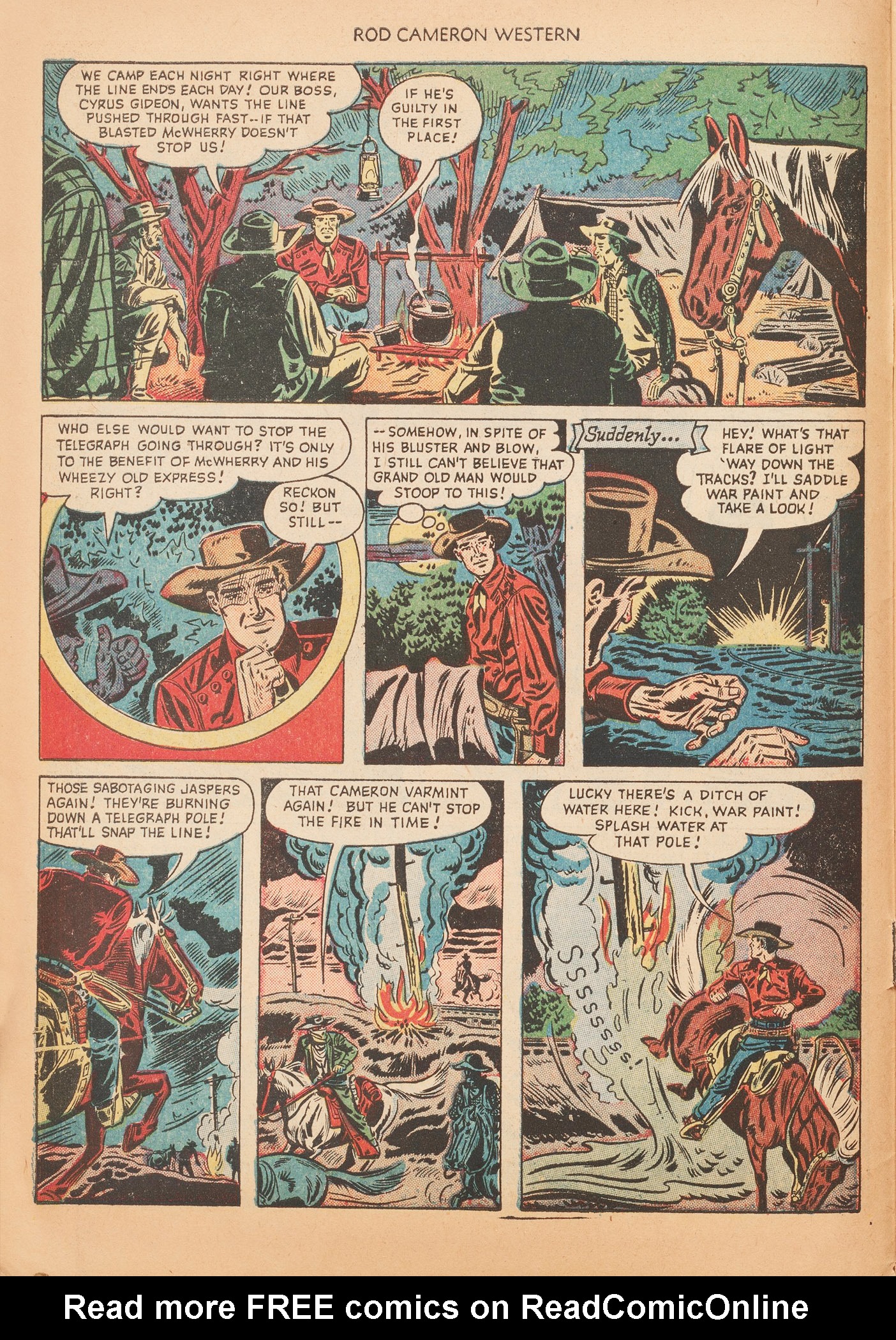 Read online Rod Cameron Western comic -  Issue #5 - 10
