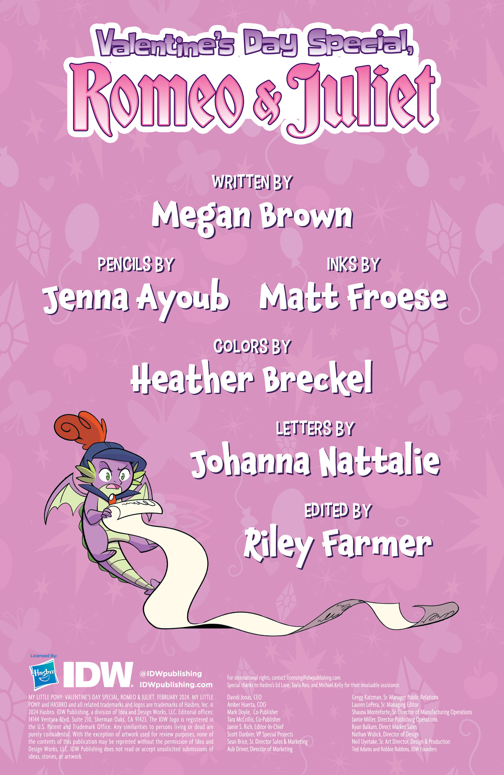 Read online My Little Pony: Valentine's Day Special, Romeo & Juliet comic -  Issue # Full - 2