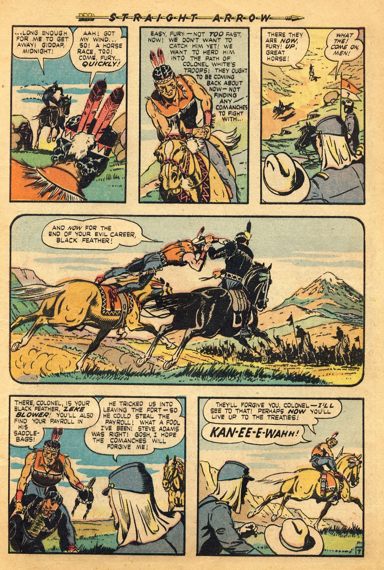 Read online Straight Arrow comic -  Issue #4 - 9