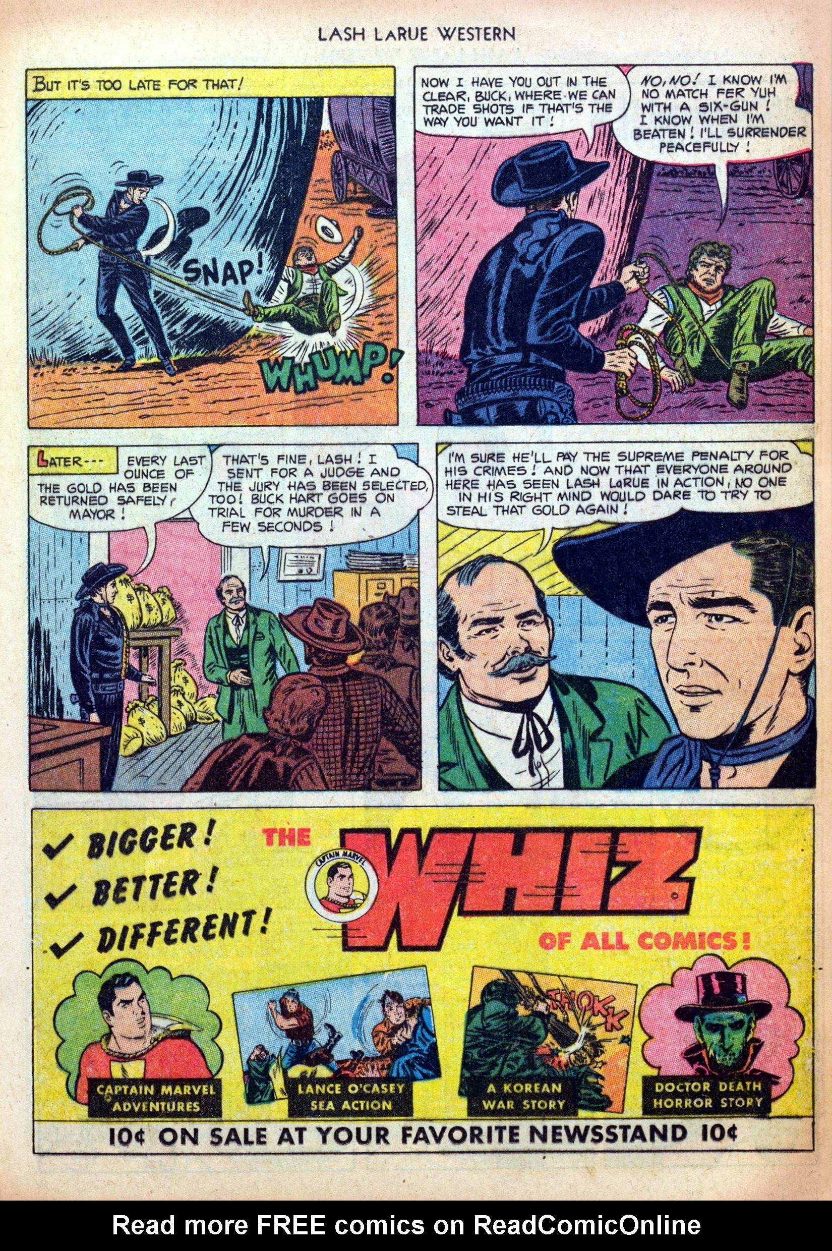 Read online Lash Larue Western (1949) comic -  Issue #38 - 13