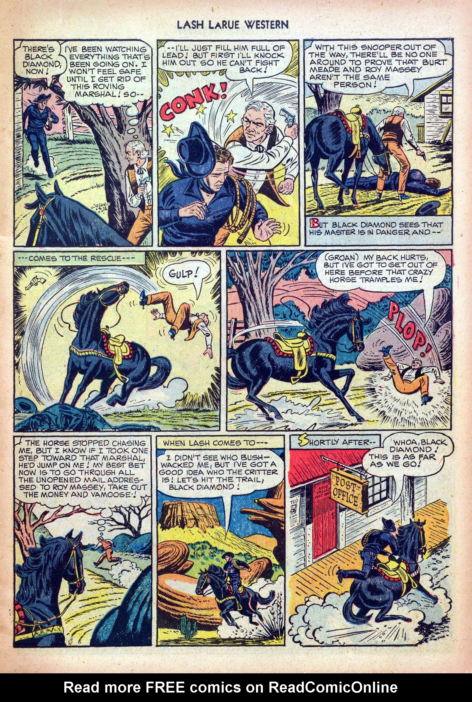 Read online Lash Larue Western (1949) comic -  Issue #4 - 11