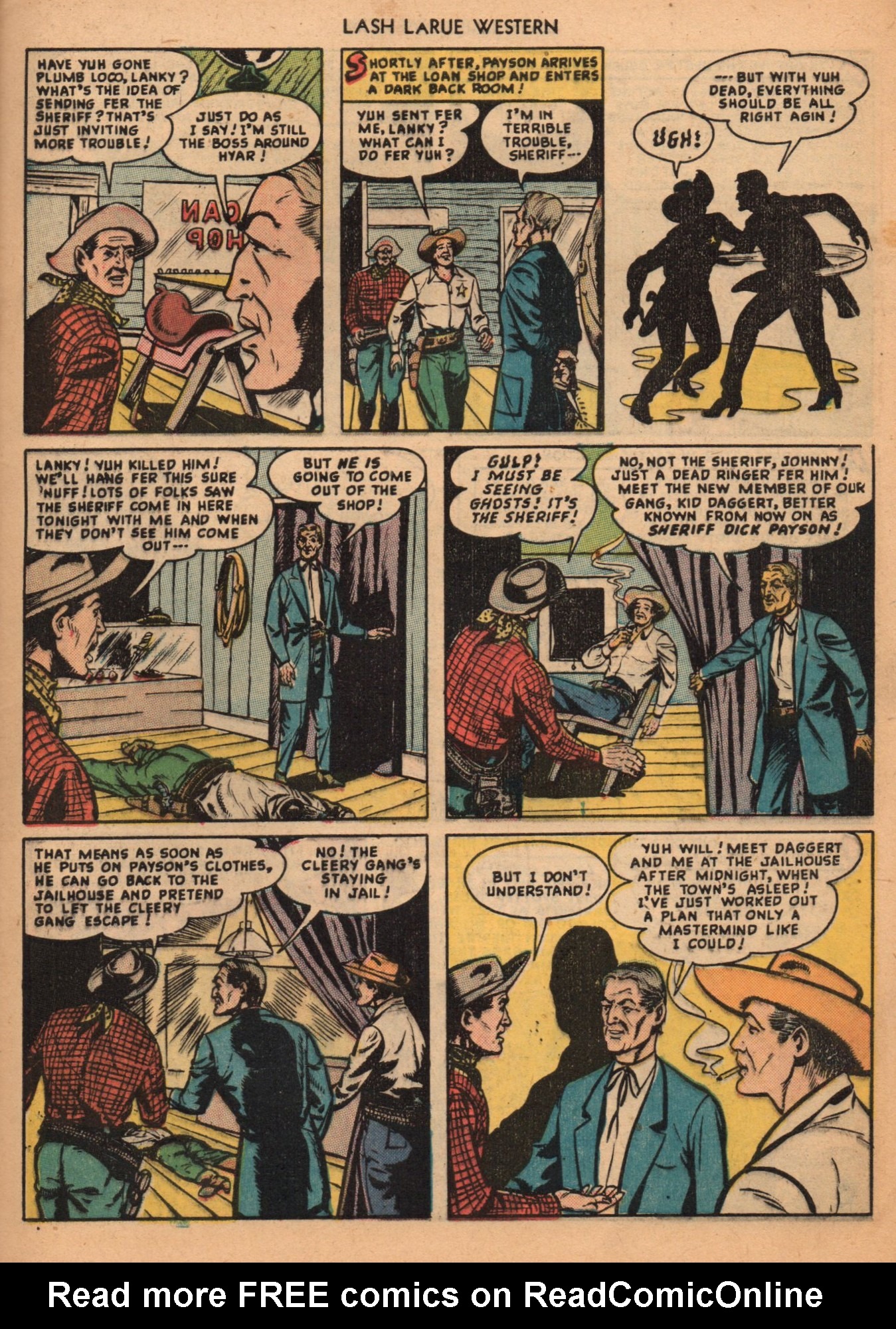 Read online Lash Larue Western (1949) comic -  Issue #2 - 29