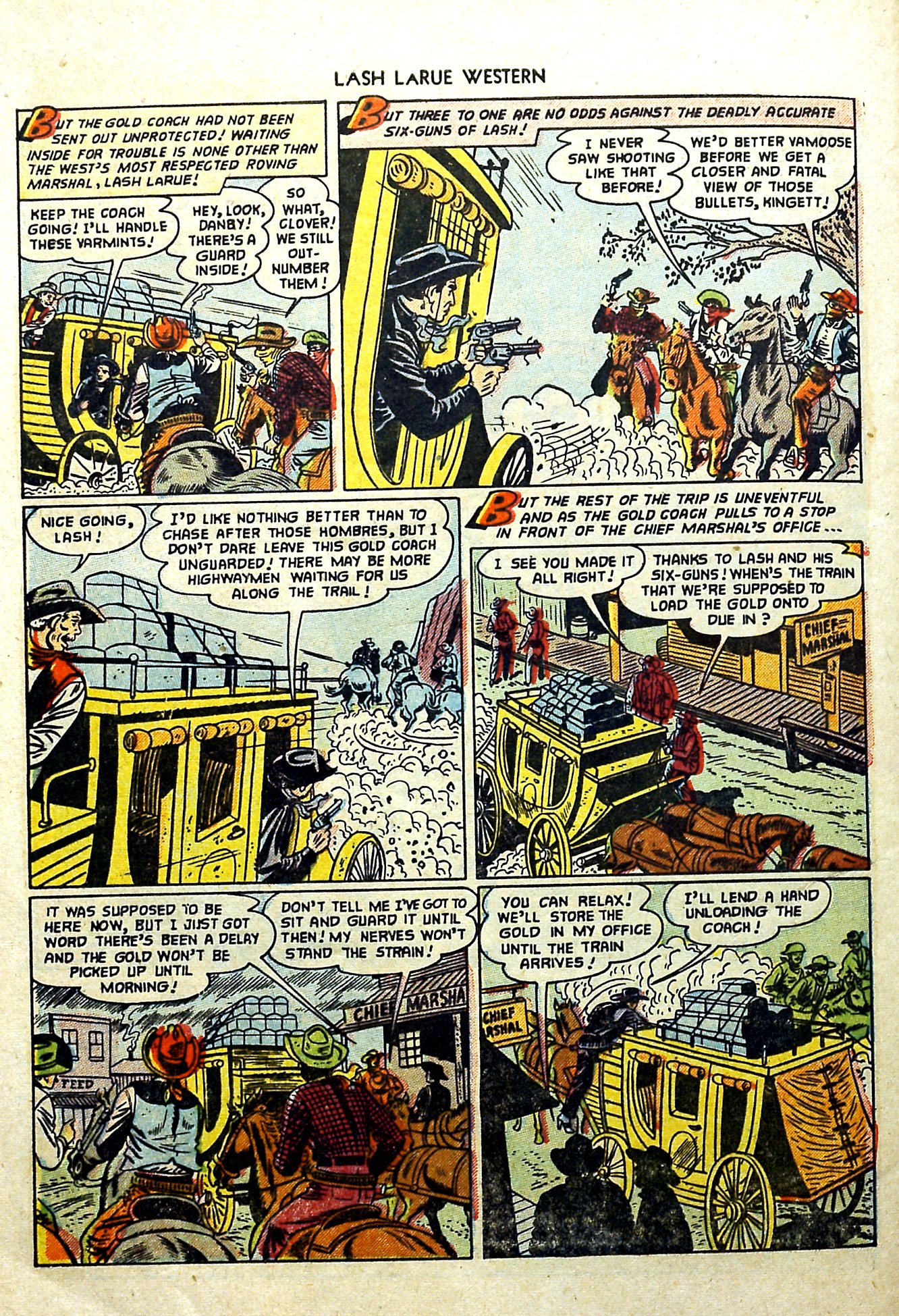 Read online Lash Larue Western (1949) comic -  Issue #57 - 28