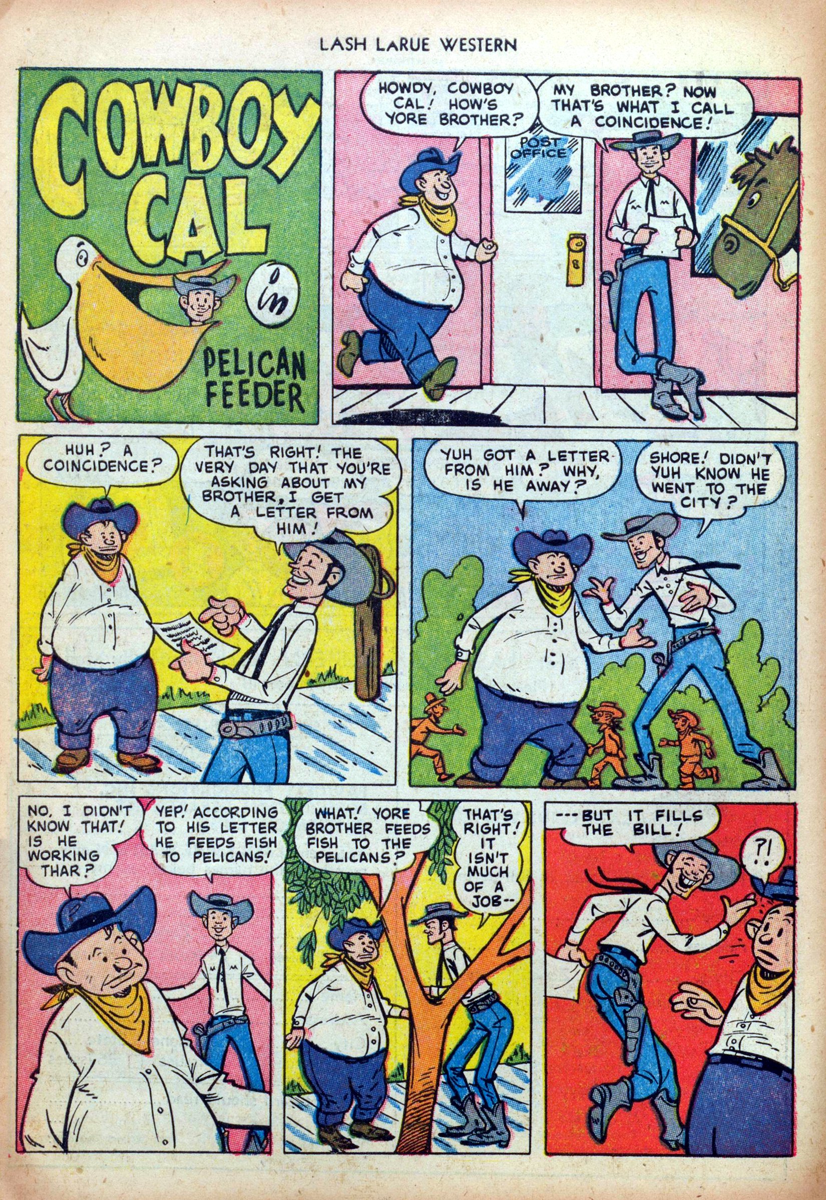 Read online Lash Larue Western (1949) comic -  Issue #35 - 10