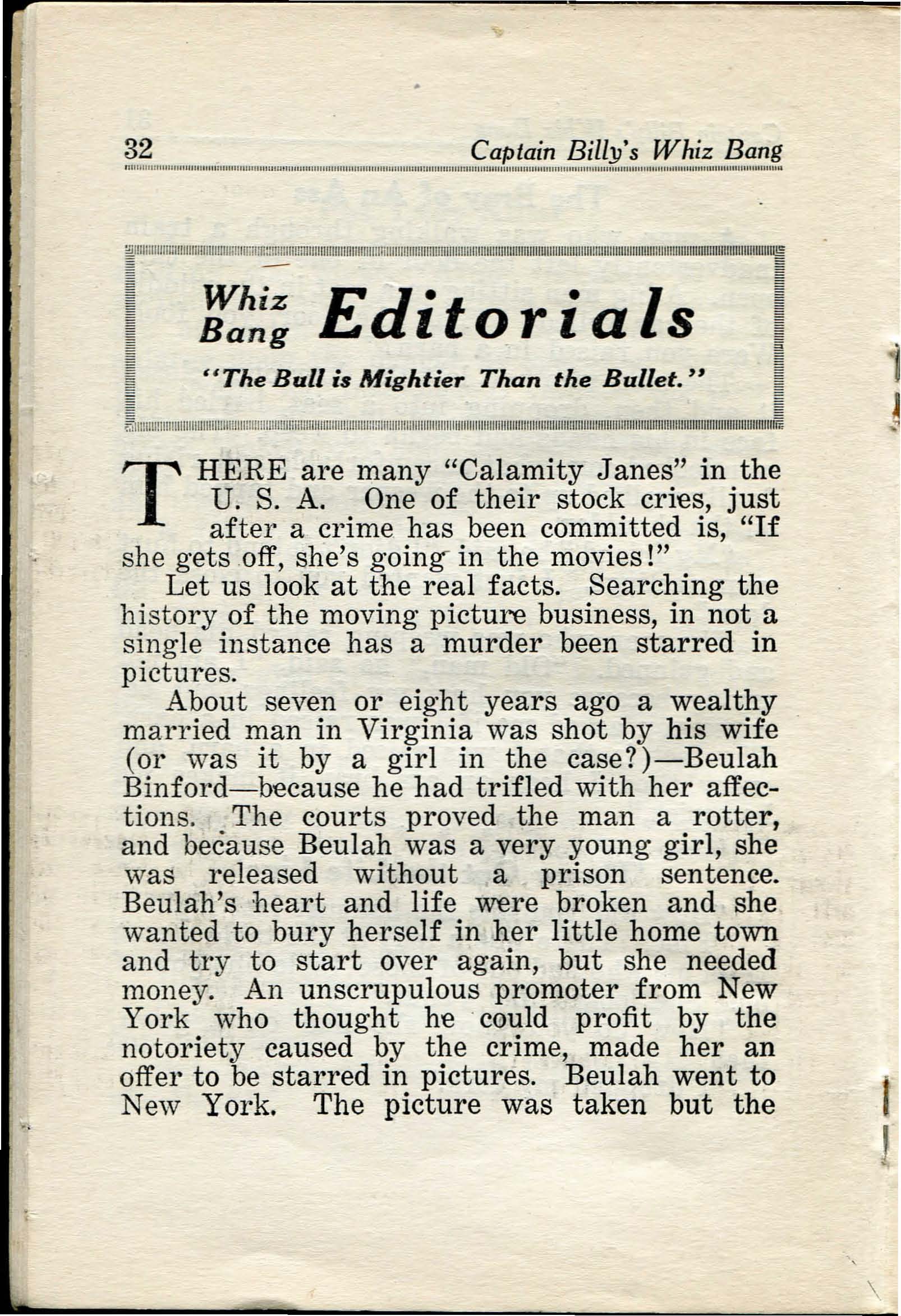Read online Captain Billy's Whiz Bang comic -  Issue #28 - 34