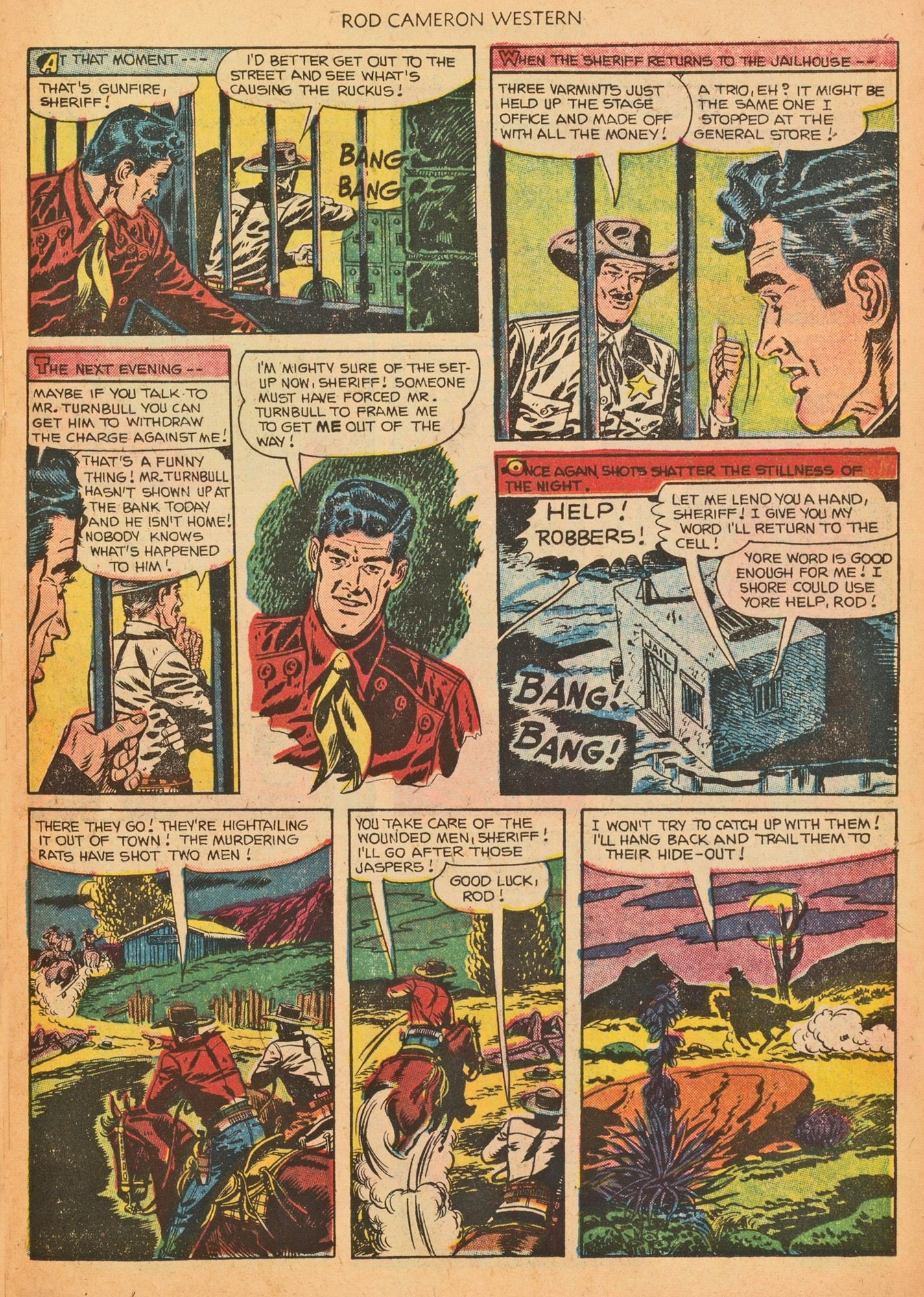 Read online Rod Cameron Western comic -  Issue #15 - 17