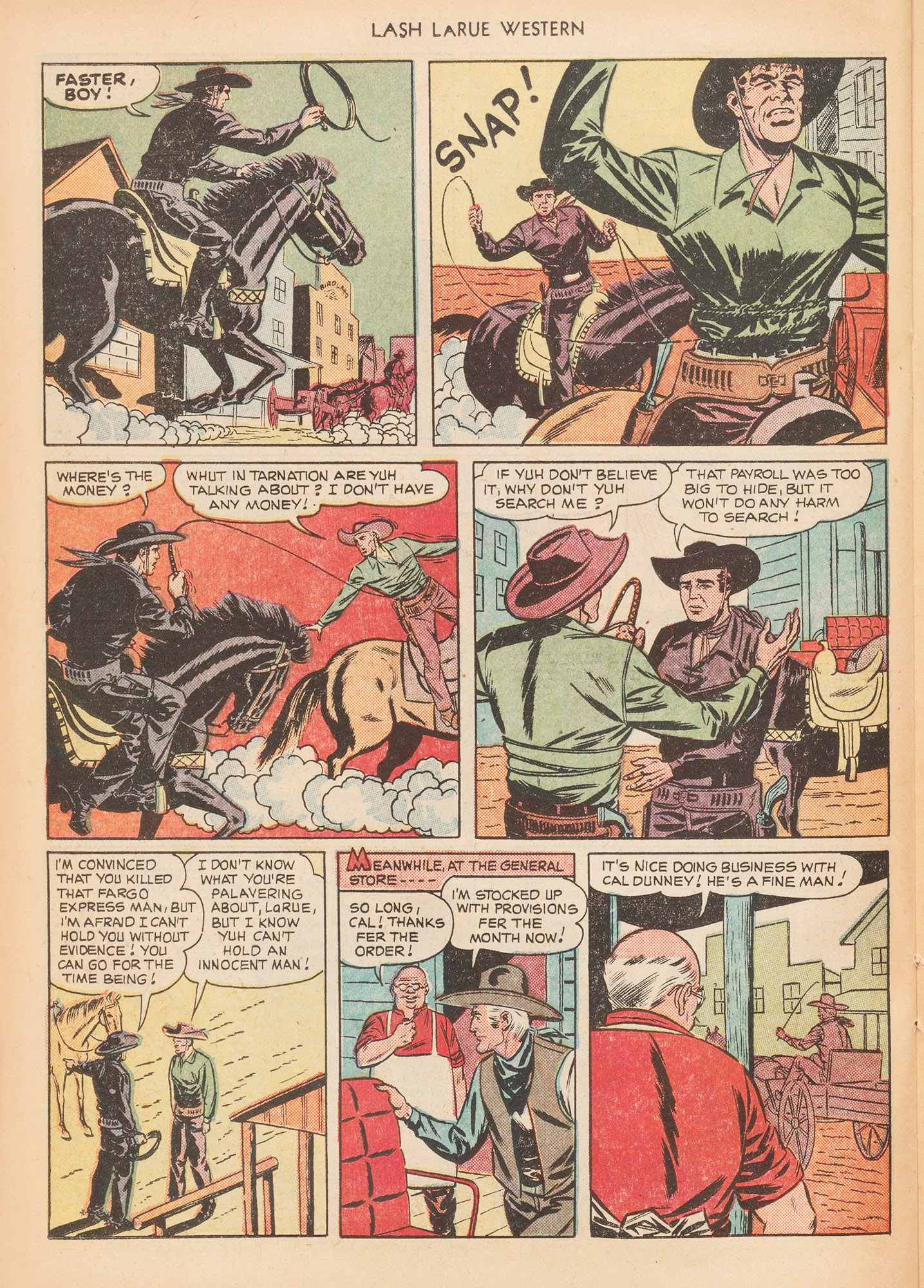 Read online Lash Larue Western (1949) comic -  Issue #10 - 30