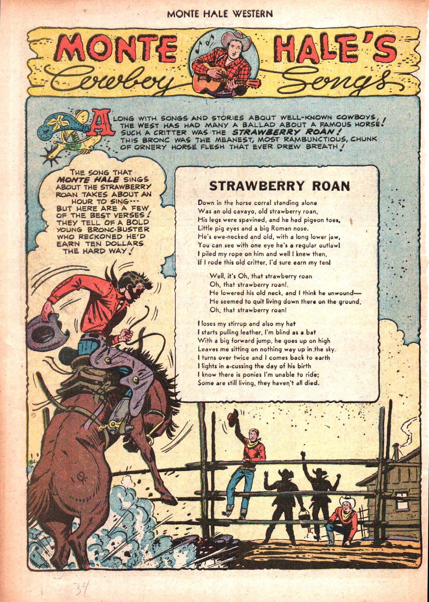 Read online Monte Hale Western comic -  Issue #50 - 34