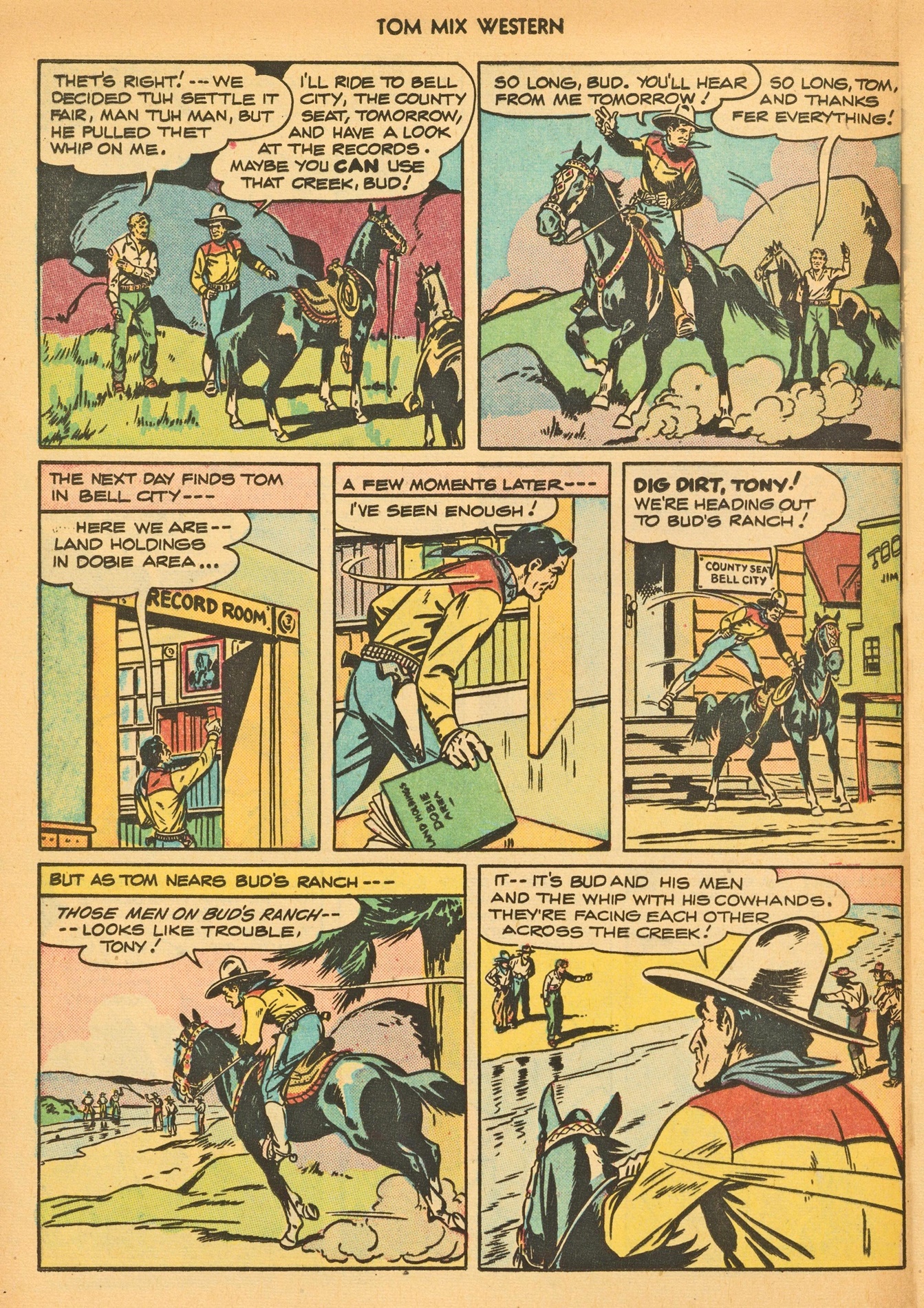 Read online Tom Mix Western (1948) comic -  Issue #3 - 28