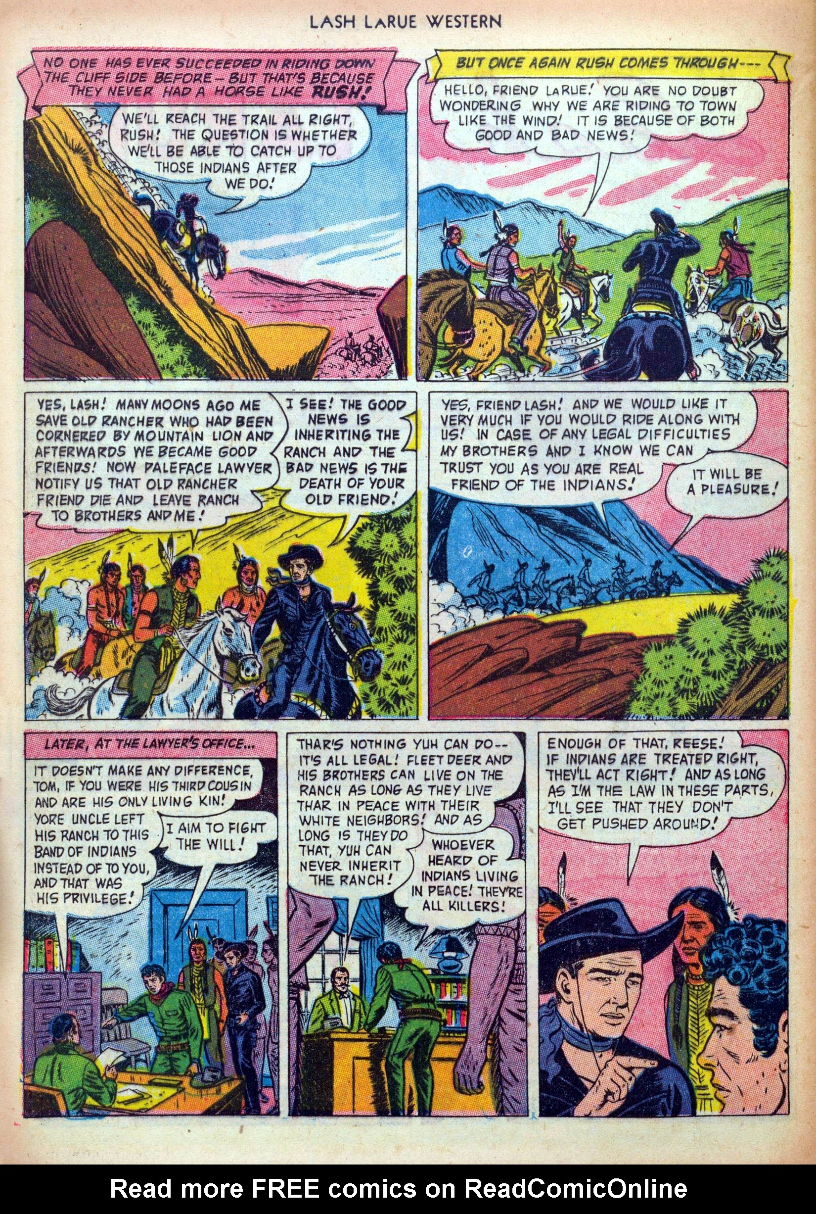 Read online Lash Larue Western (1949) comic -  Issue #36 - 28