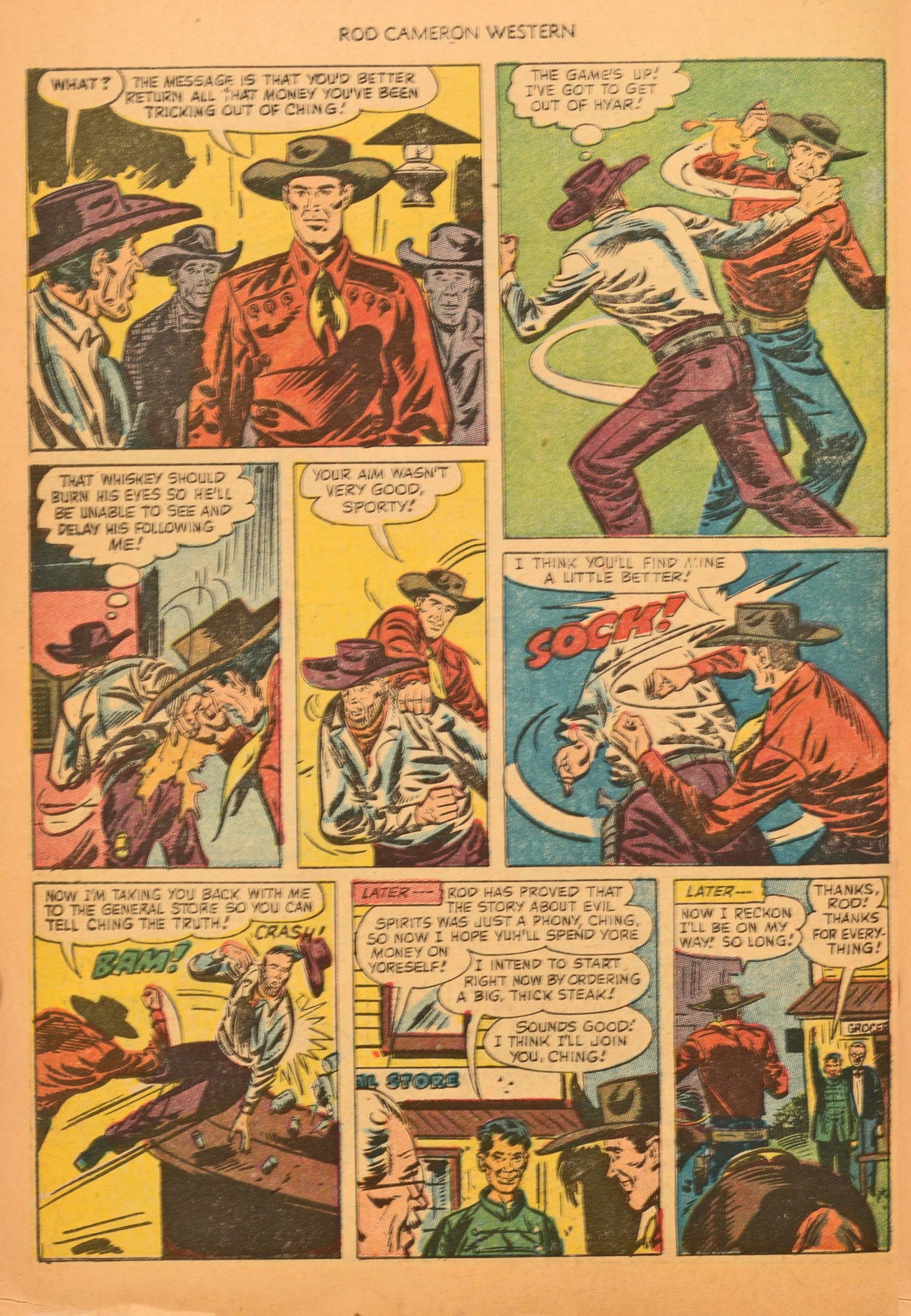 Read online Rod Cameron Western comic -  Issue #20 - 34