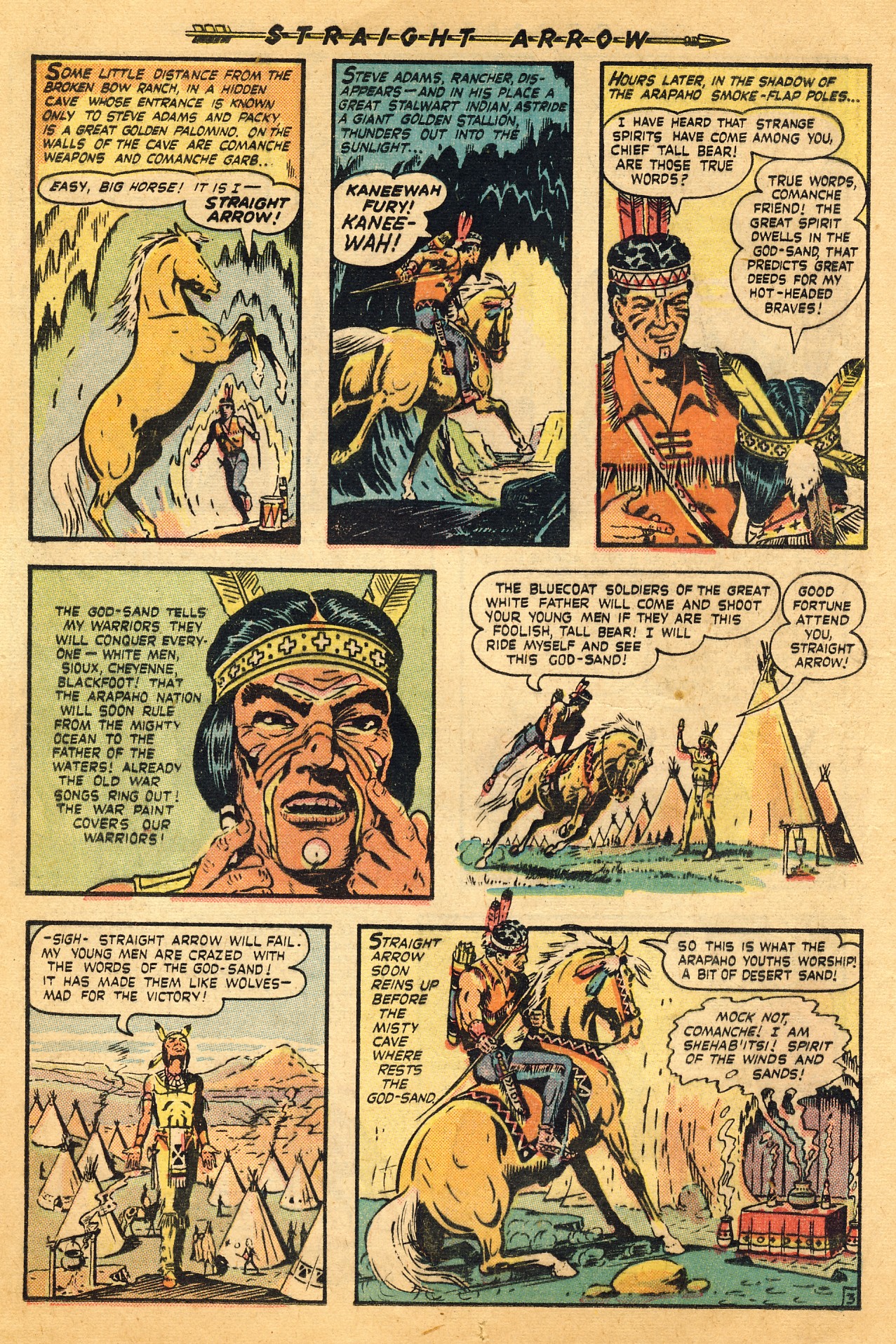Read online Straight Arrow comic -  Issue #4 - 12