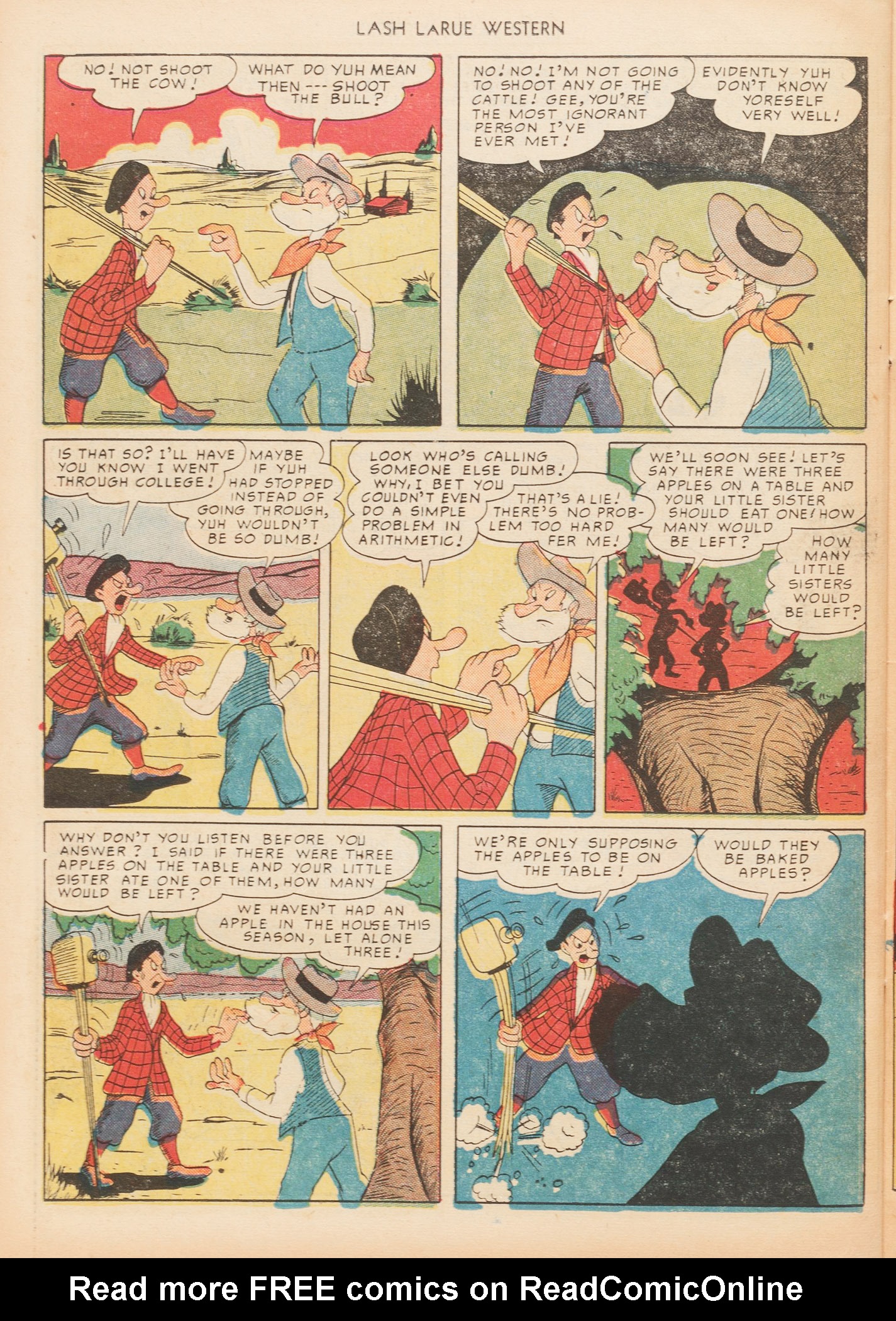 Read online Lash Larue Western (1949) comic -  Issue #7 - 38