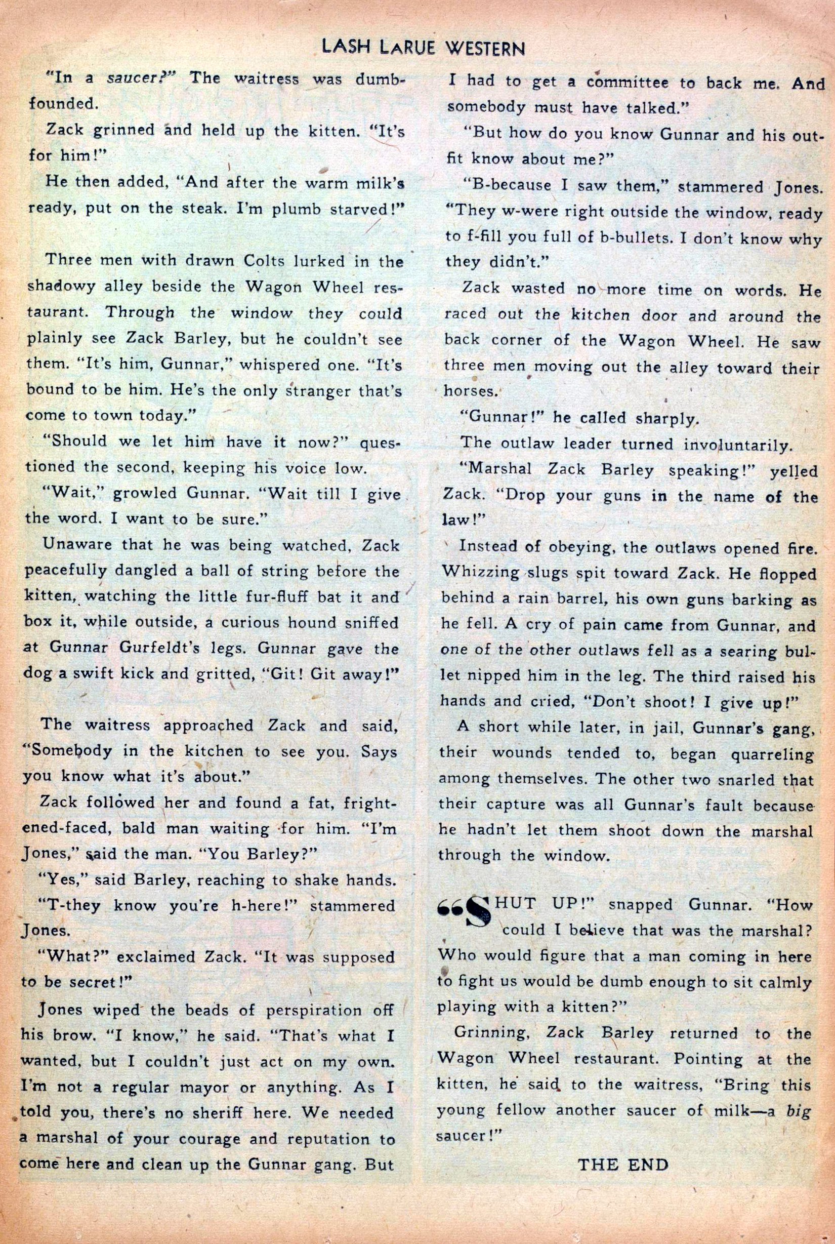 Read online Lash Larue Western (1949) comic -  Issue #24 - 13
