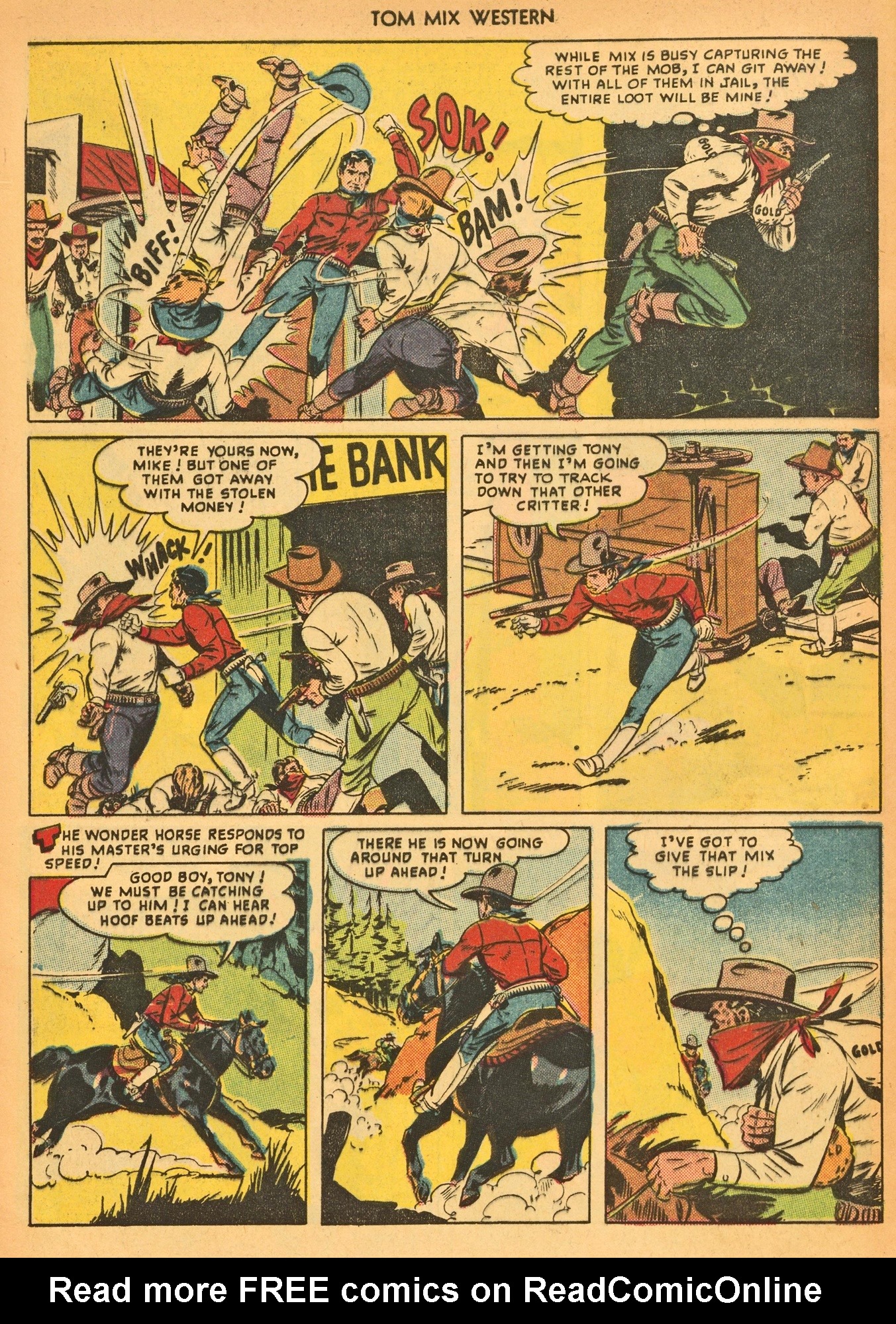 Read online Tom Mix Western (1948) comic -  Issue #22 - 28