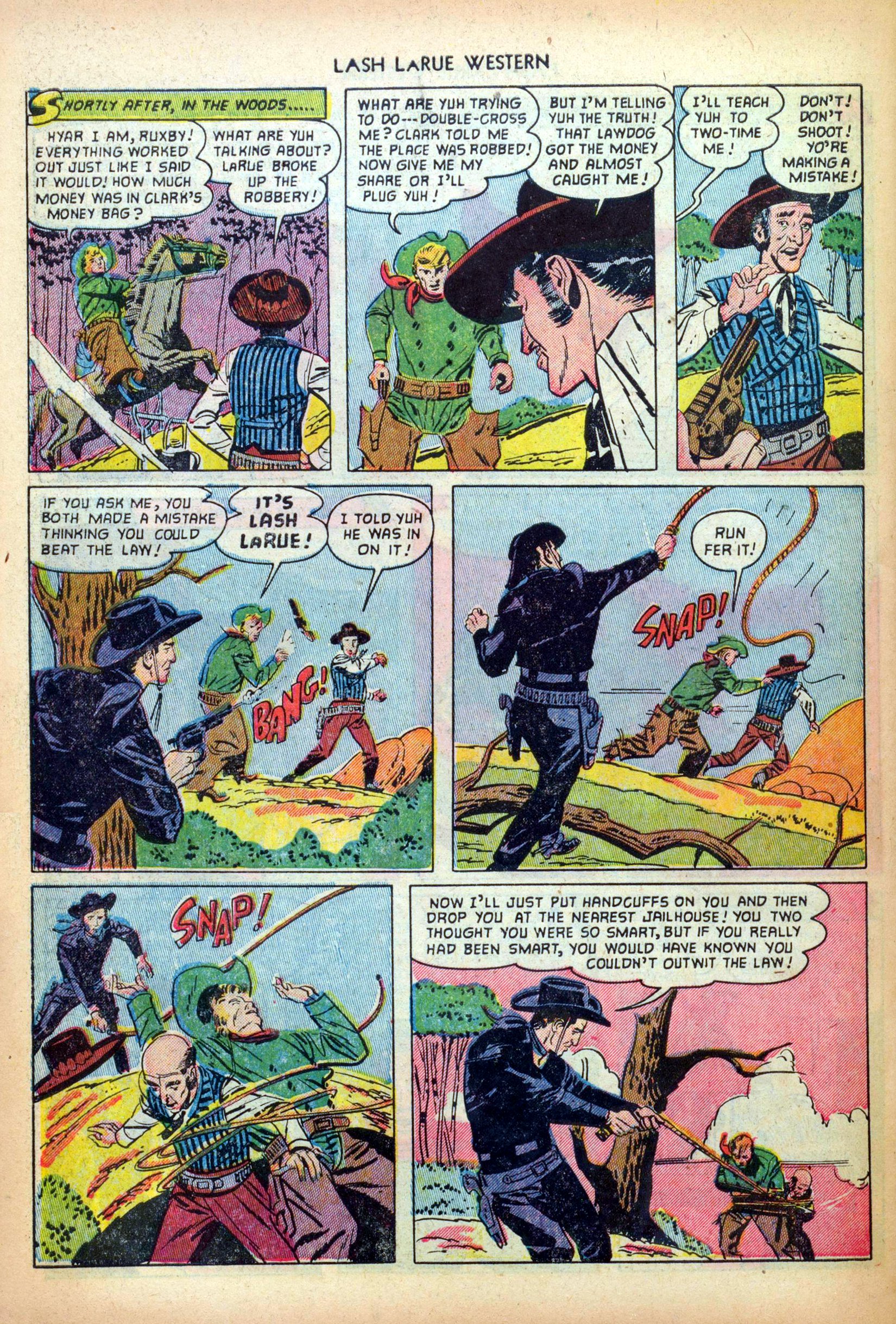 Read online Lash Larue Western (1949) comic -  Issue #28 - 34