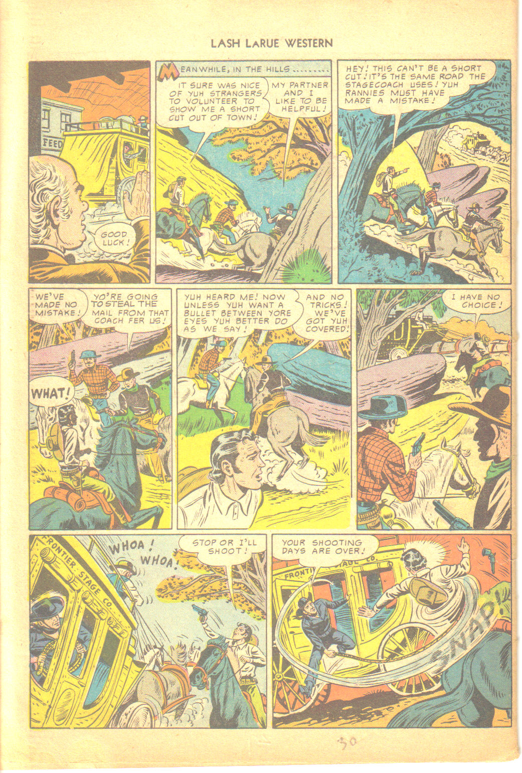 Read online Lash Larue Western (1949) comic -  Issue #6 - 30