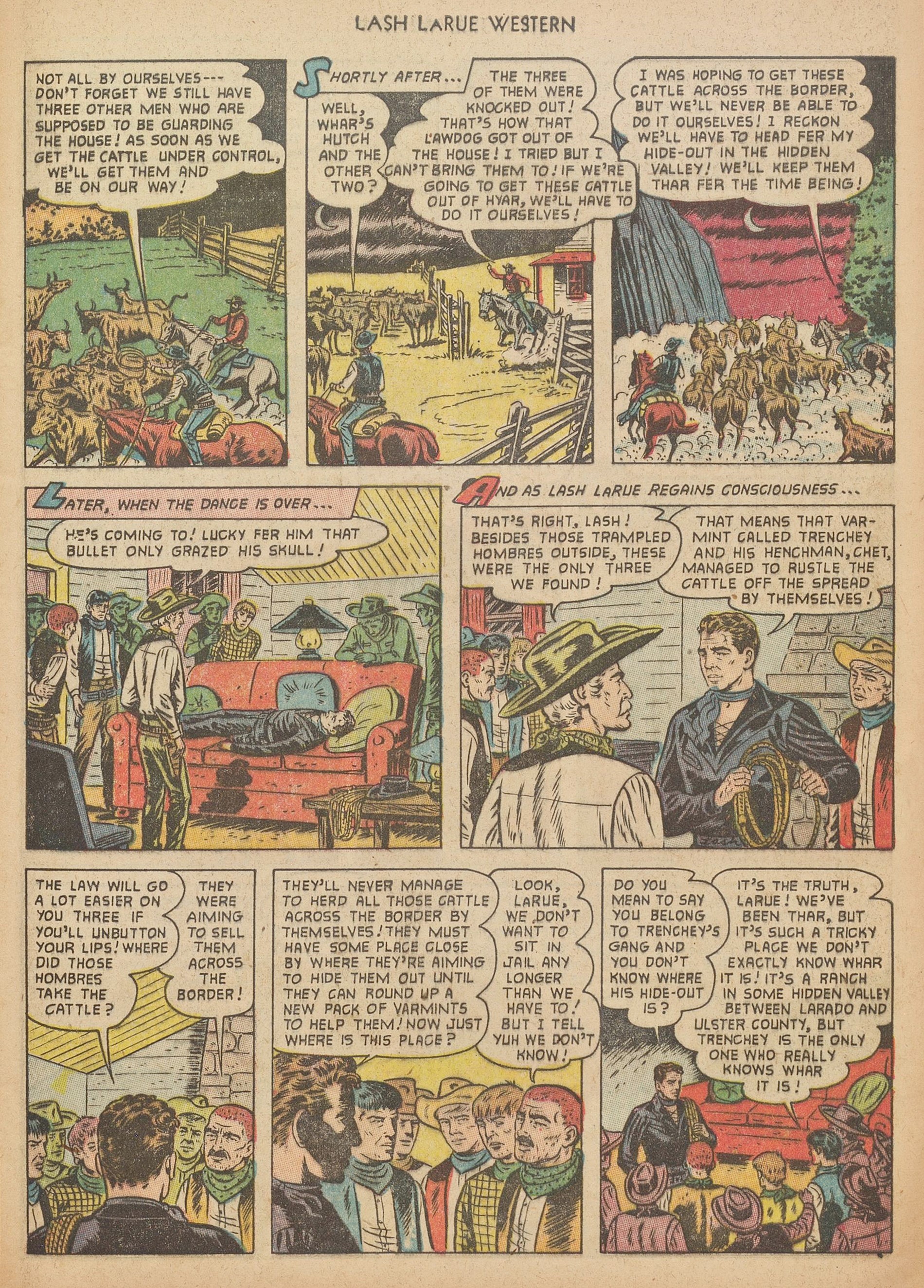 Read online Lash Larue Western (1949) comic -  Issue #40 - 9