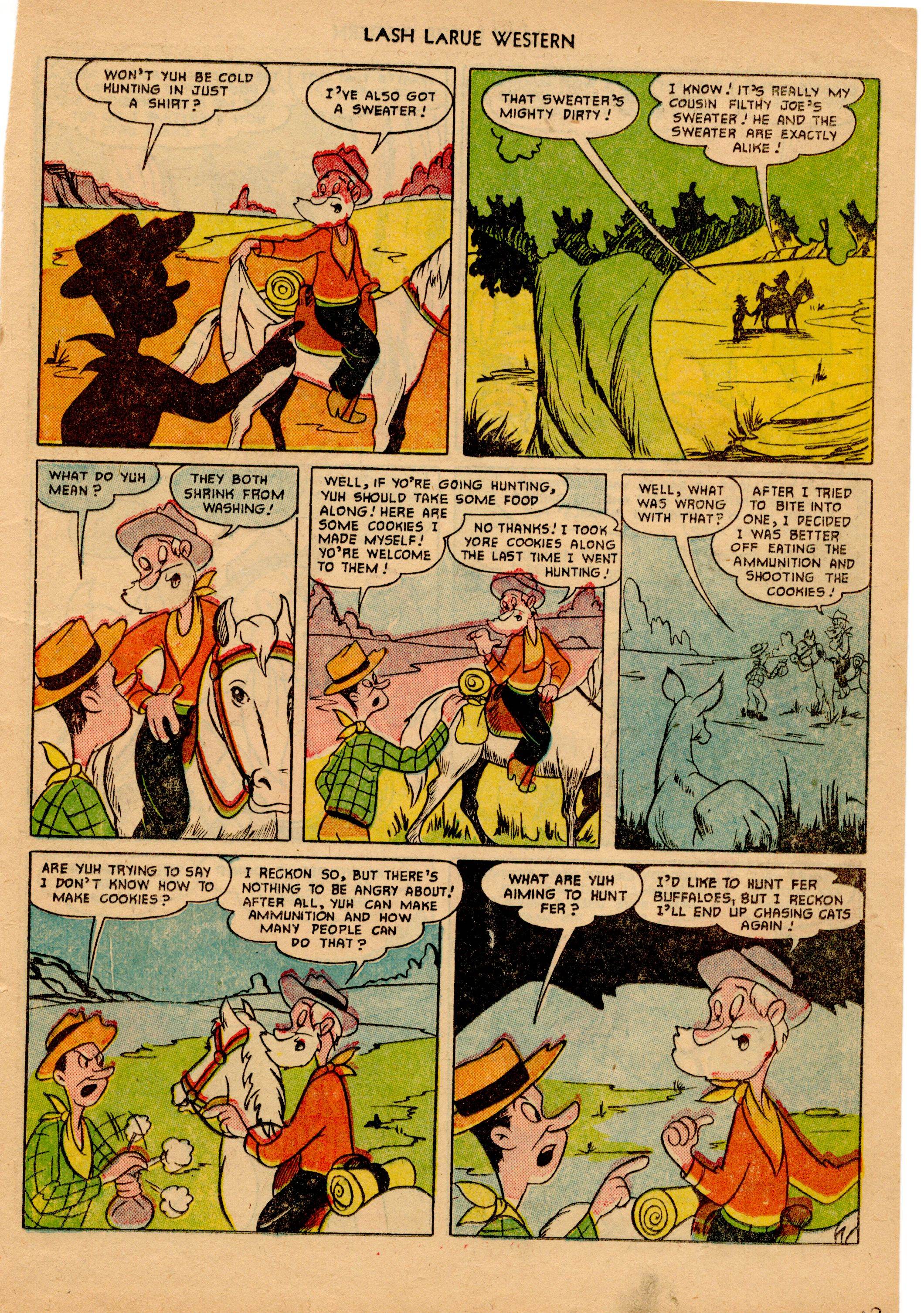 Read online Lash Larue Western (1949) comic -  Issue #18 - 14