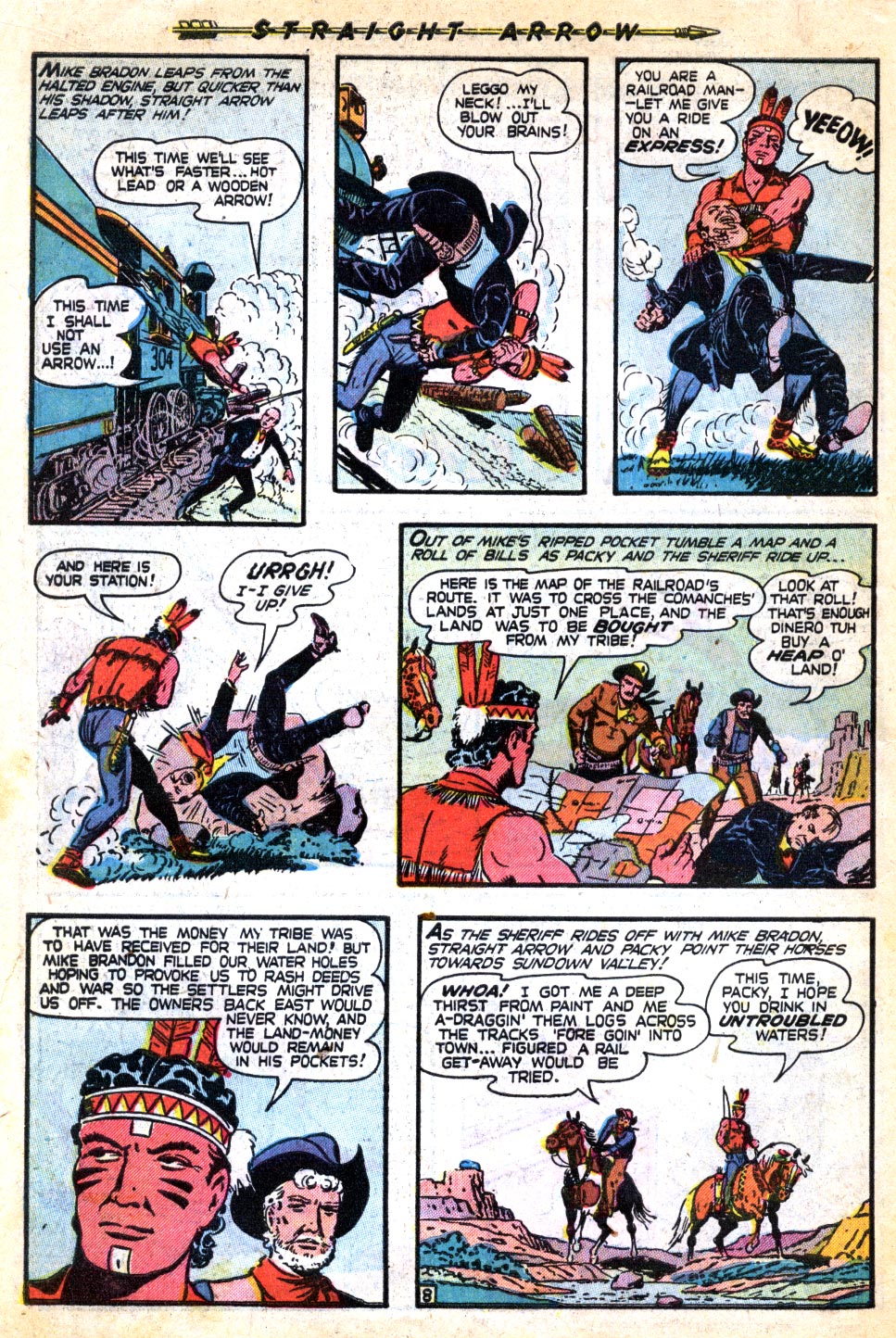 Read online Straight Arrow comic -  Issue #7 - 10